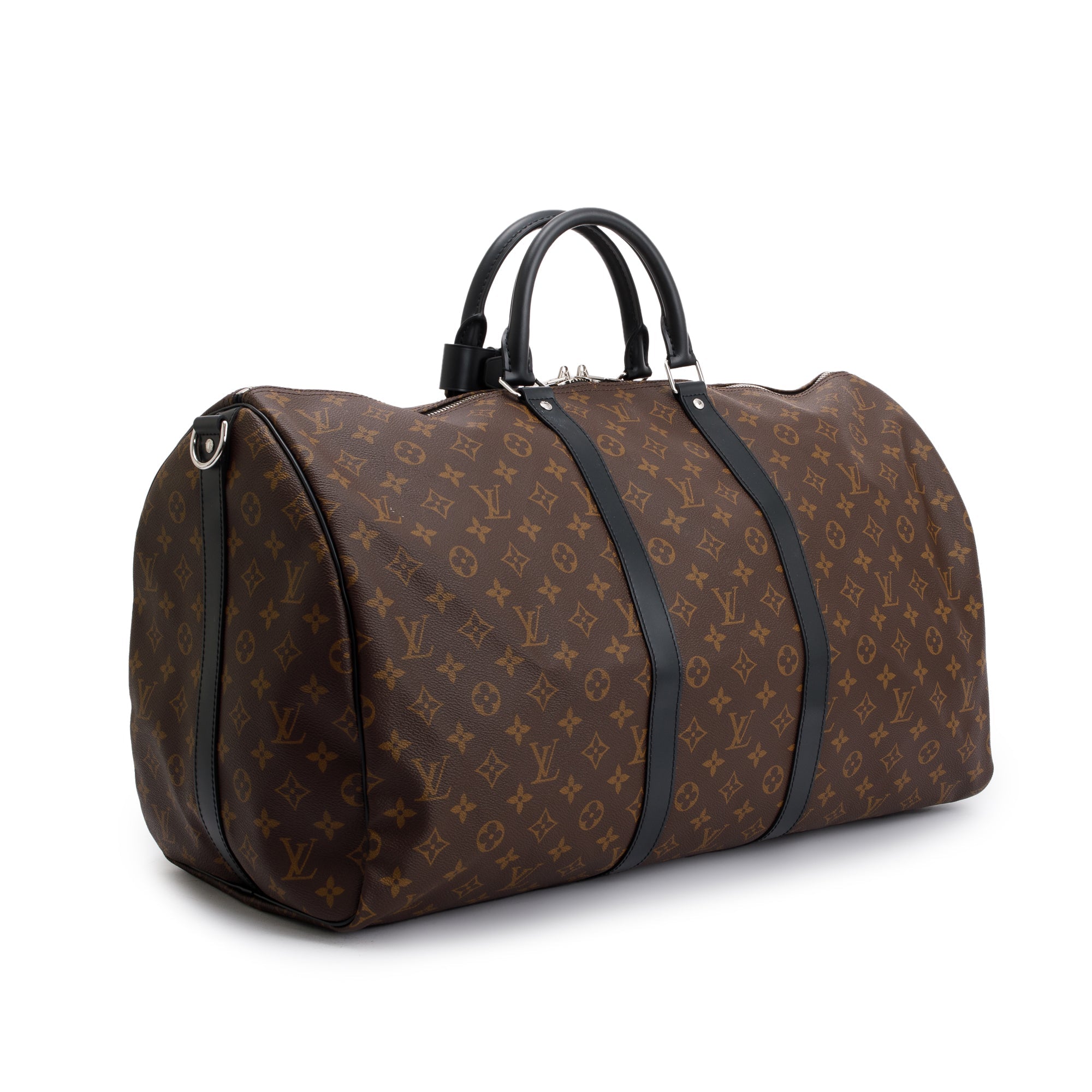 Louis Vuitton 2022 Monogram Macassar Keepall Bandouliere 55 w/ Strap