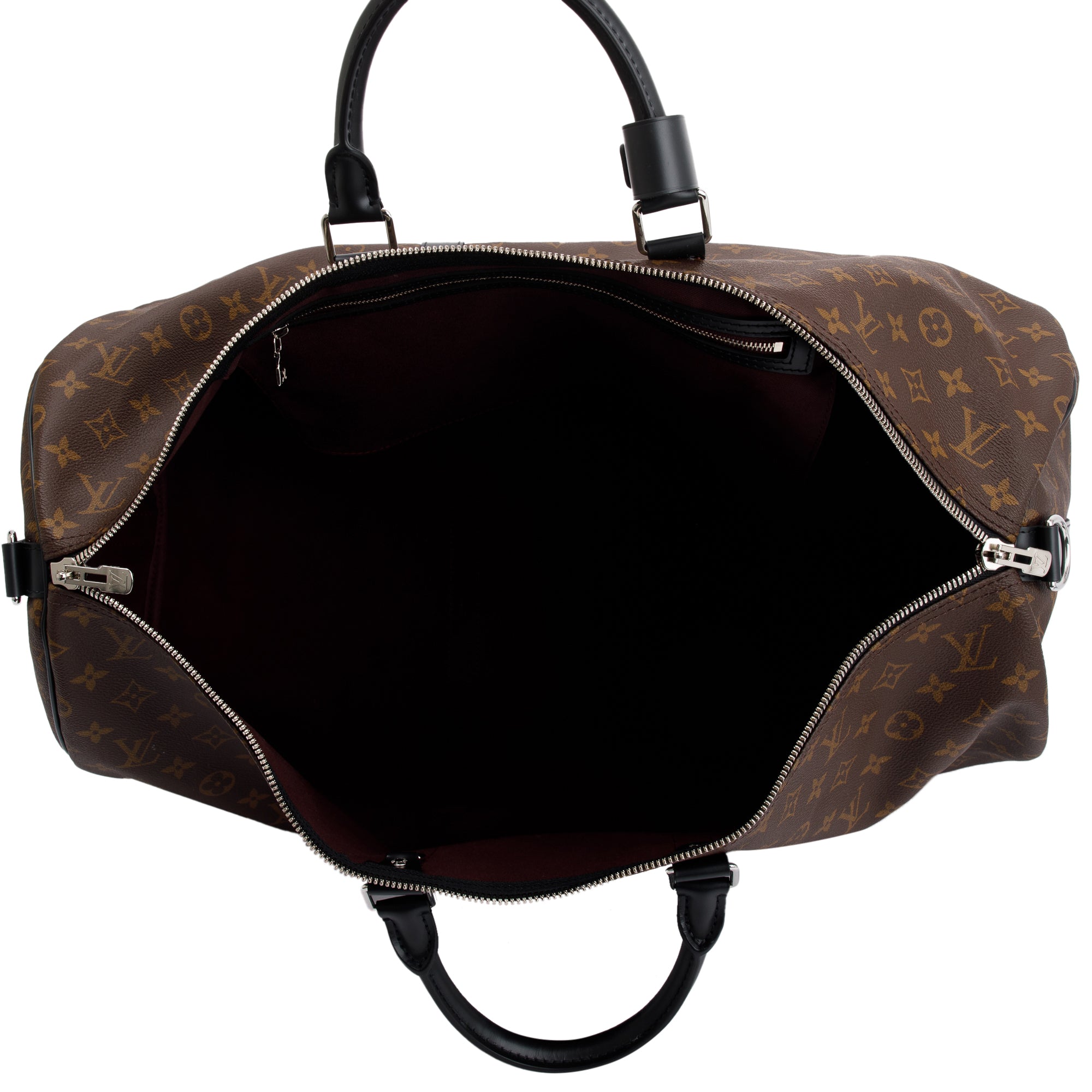 Louis Vuitton 2022 Monogram Macassar Keepall Bandouliere 55 w/ Strap