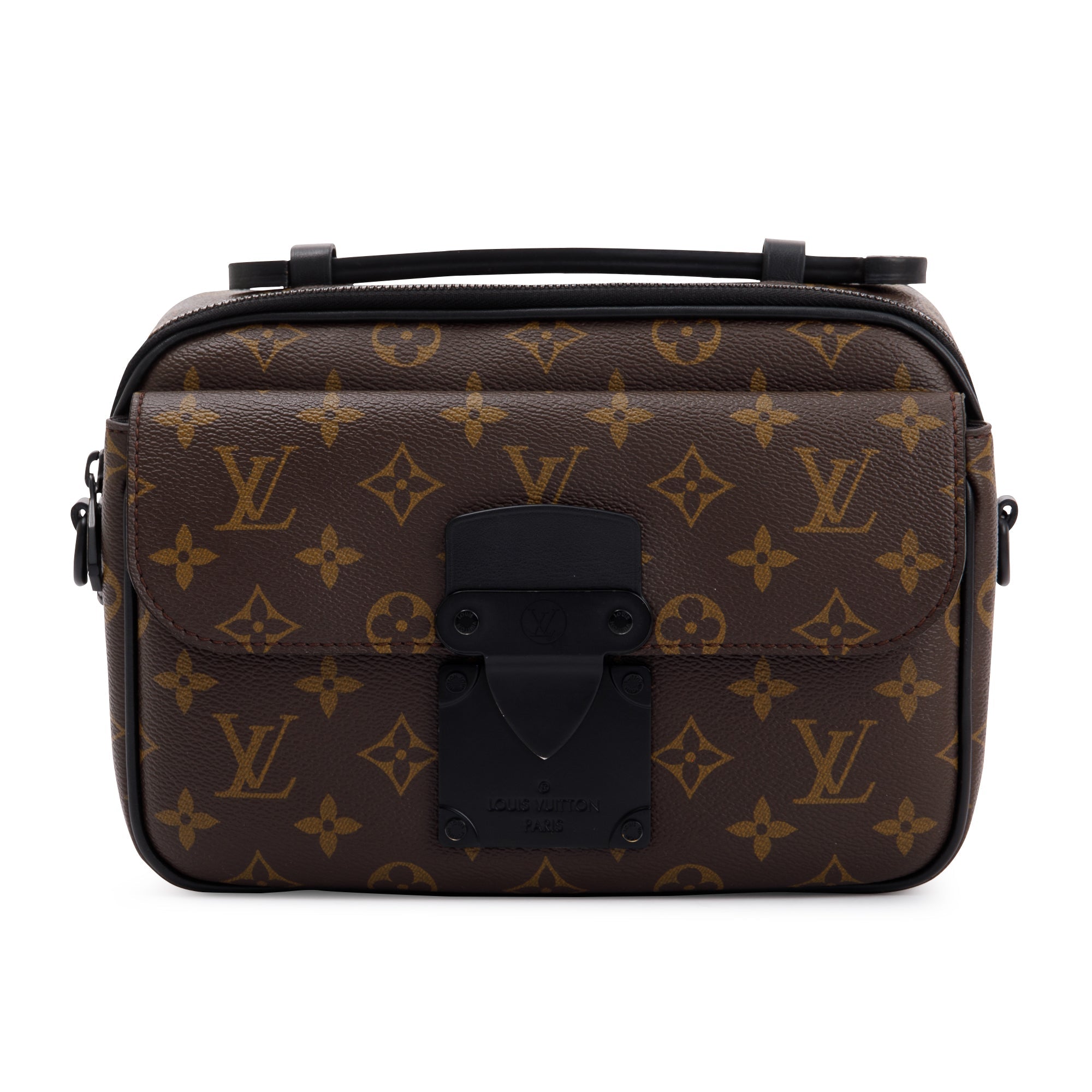 Louis Vuitton S Lock Messenger Crossbody Messenger Bag • Monogram Macassar
