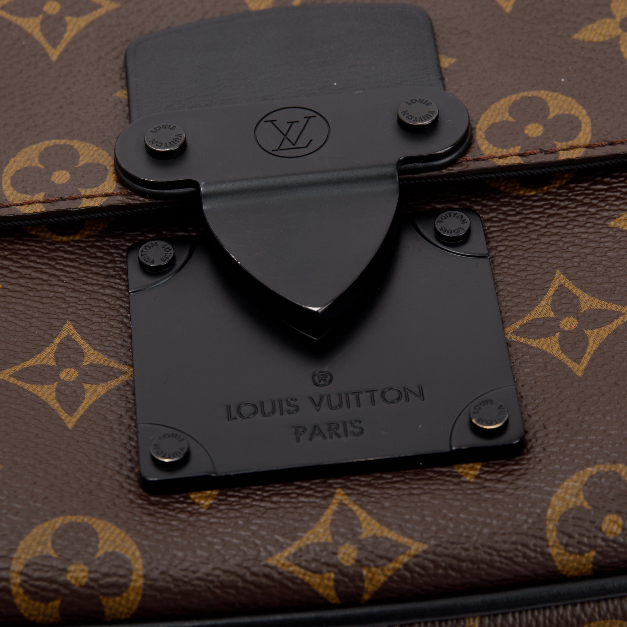 Louis Vuitton 2022 Monogram Macassar S Lock Messenger Bag w/ Box & Receipt