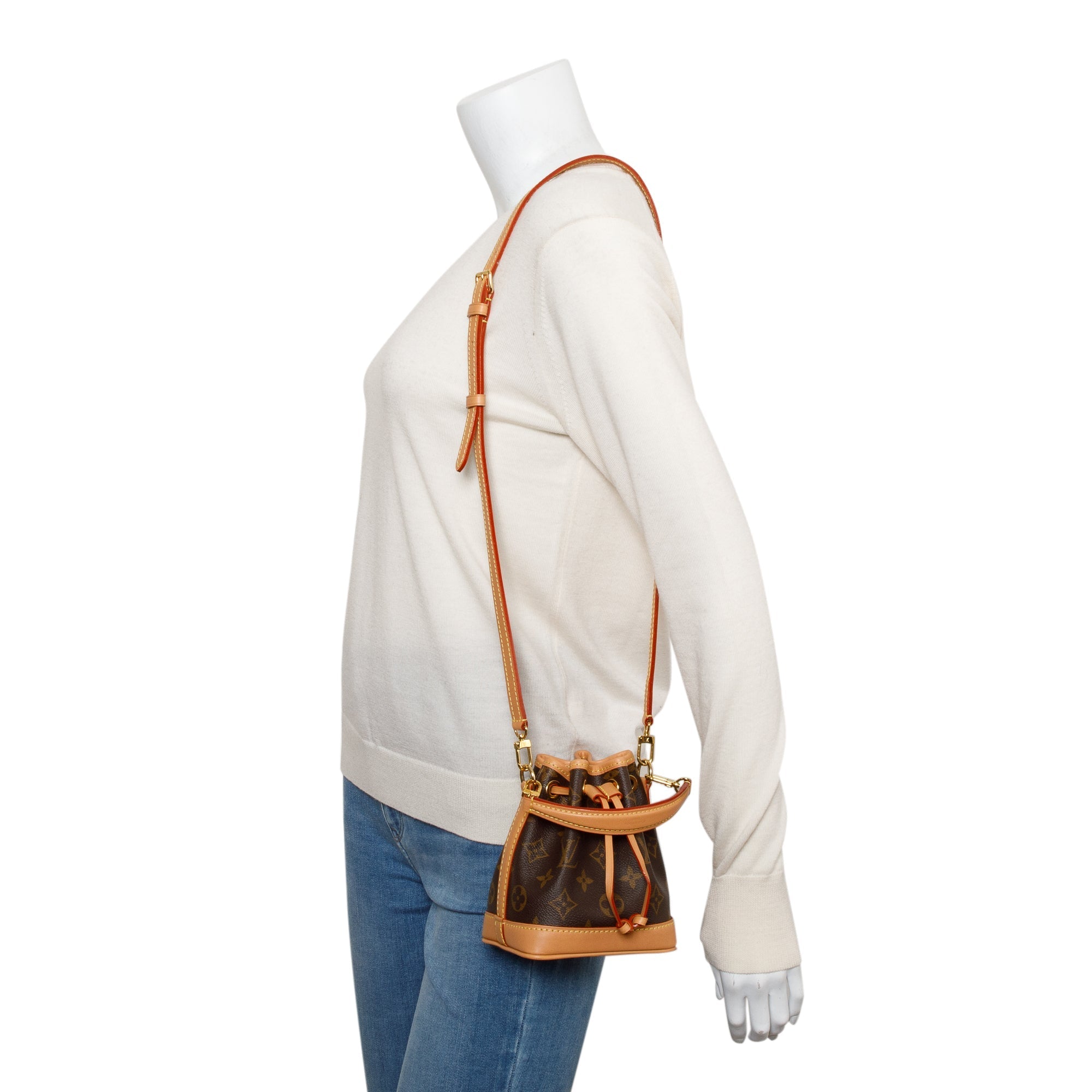 Louis Vuitton 2022 Monogram Nano Noe w/ Straps, Box & Receipt