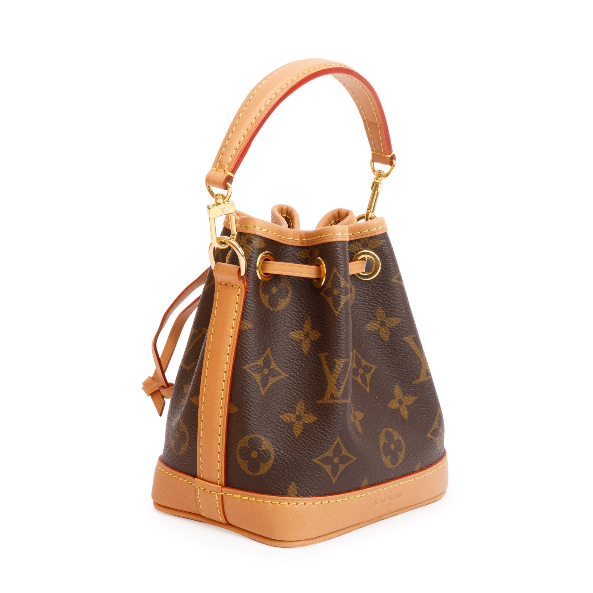 Louis Vuitton 2022 Monogram Nano Noe w/ Straps, Box & Receipt