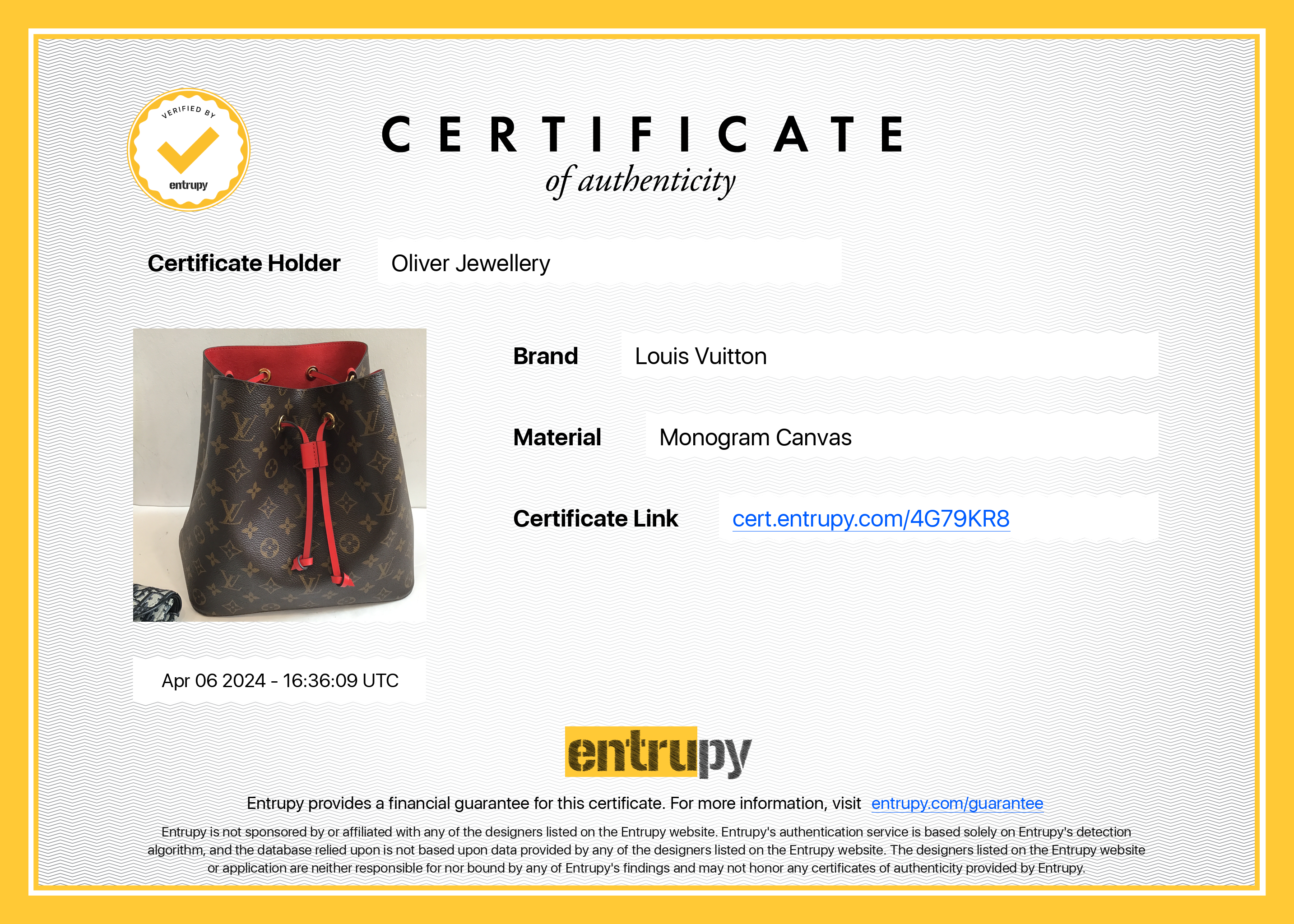 Louis Vuitton 2022 Monogram Neonoe MM w/ Receipt