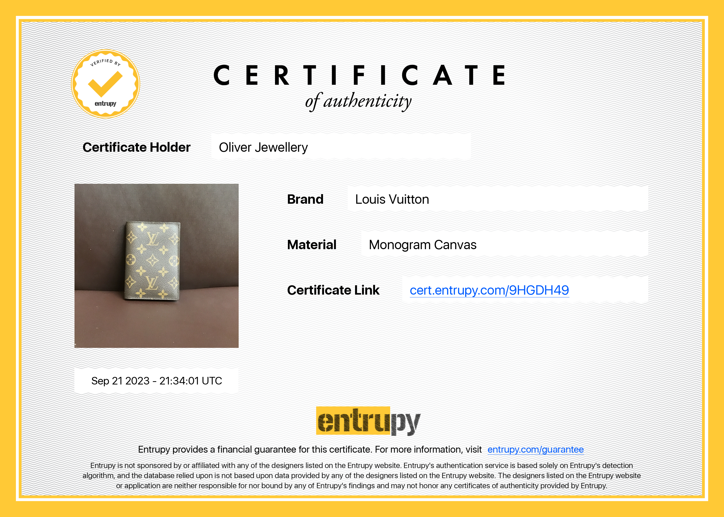 Louis Vuitton 2022 Monogram Passport Cover w/ Box