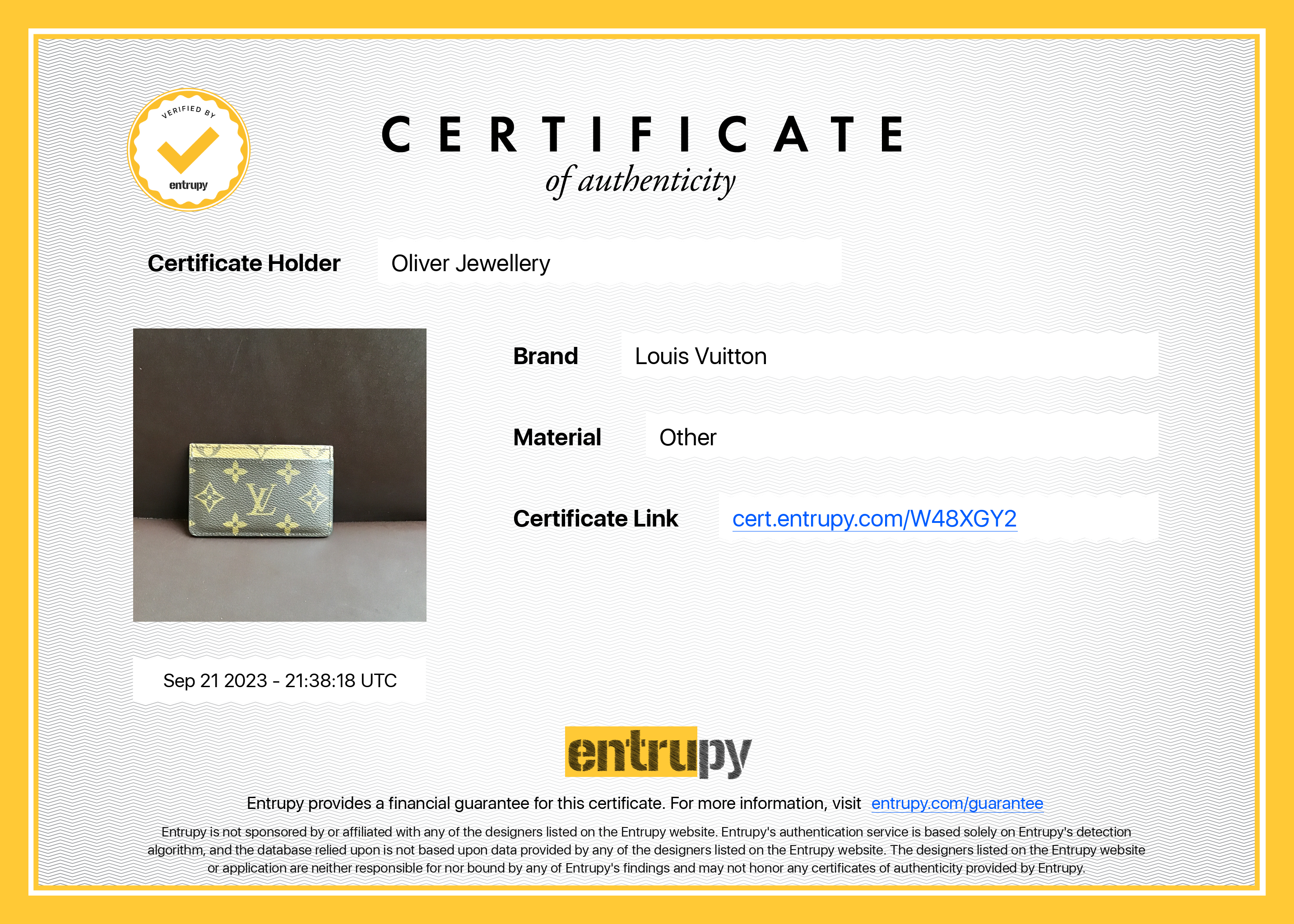 Louis Vuitton 2022 Monogram Reverse Card Holder