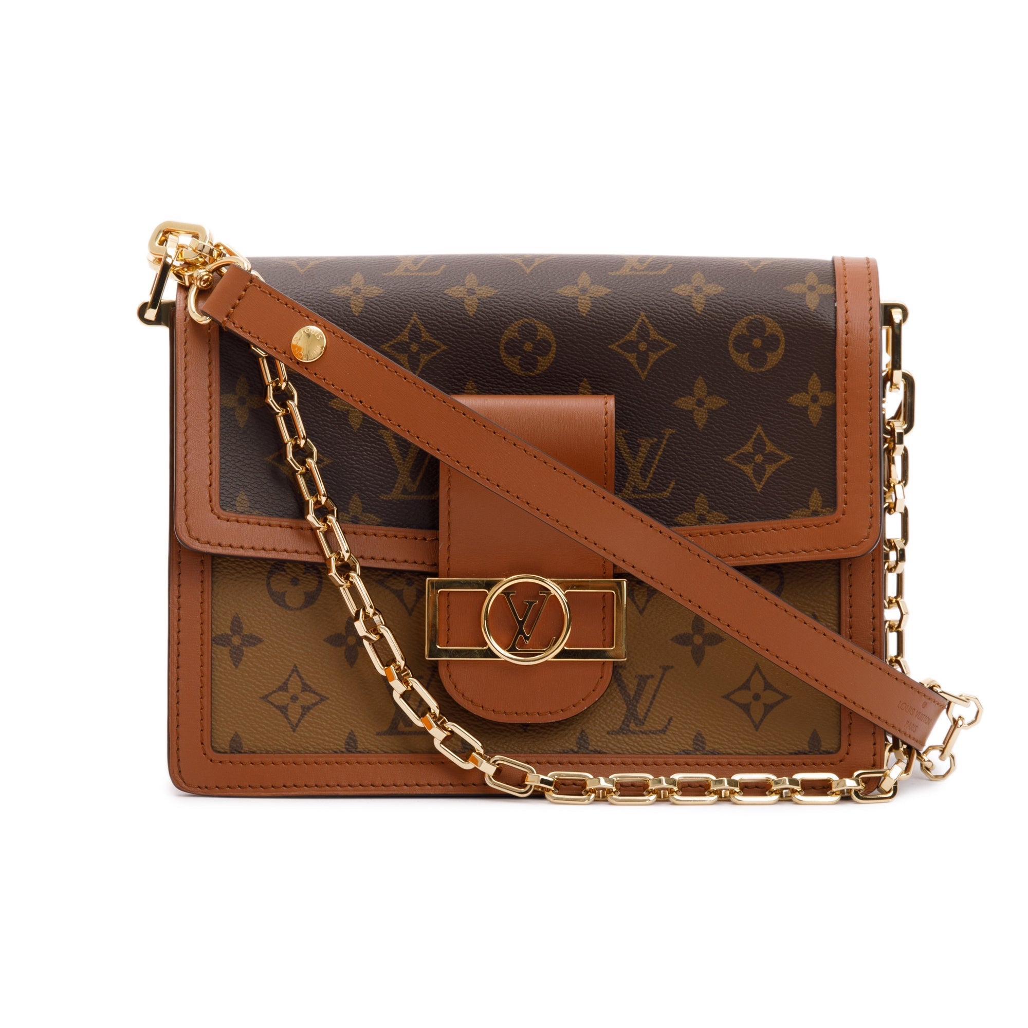 Louis Vuitton 2022 Monogram Reverse Dauphine MM w/ Strap & Box Box