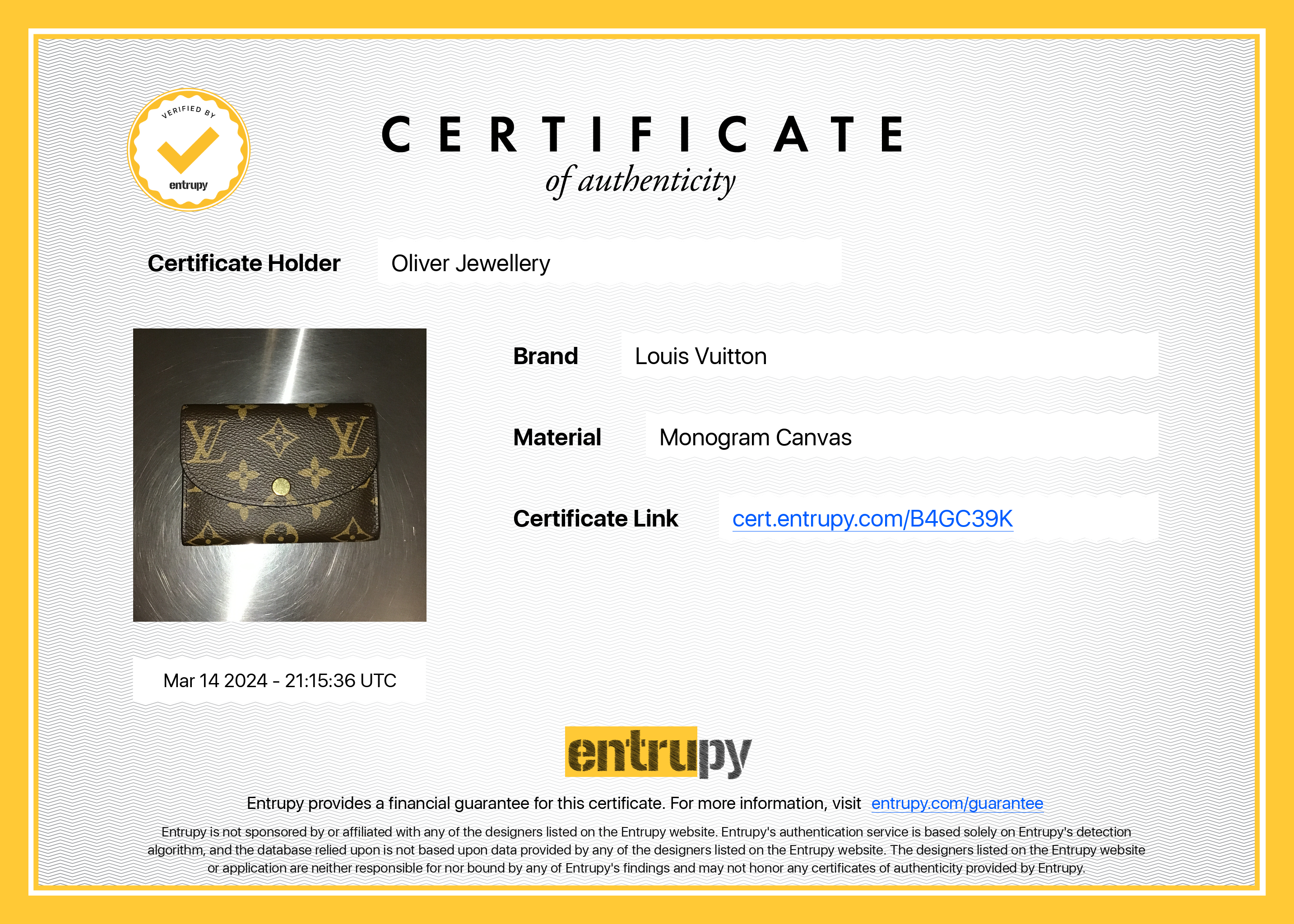 Louis Vuitton 2022 Monogram Rosalie Coin Purse w/ Box & Receipt