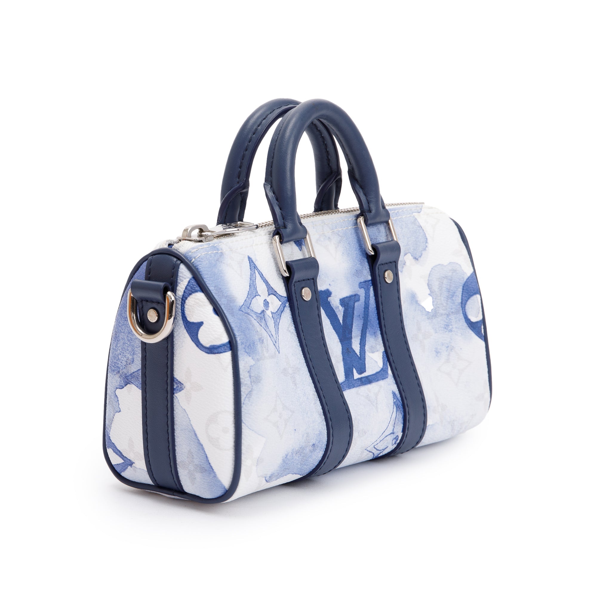 Louis Vuitton 2022 Monogram XS Blue Watercolor Keepall Bag w/ Box