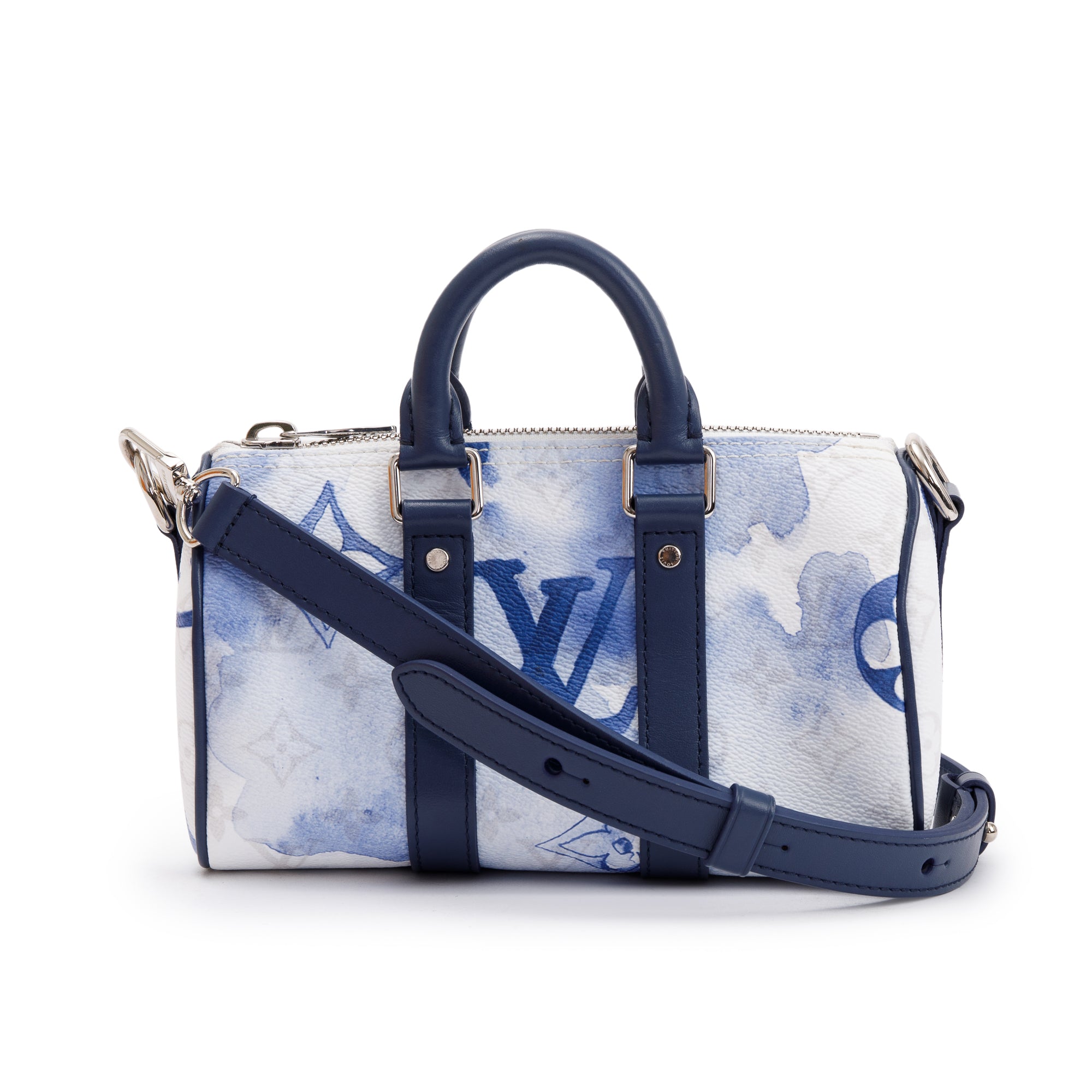 Louis Vuitton 2022 Monogram XS Blue Watercolor Keepall Bag w/ Box