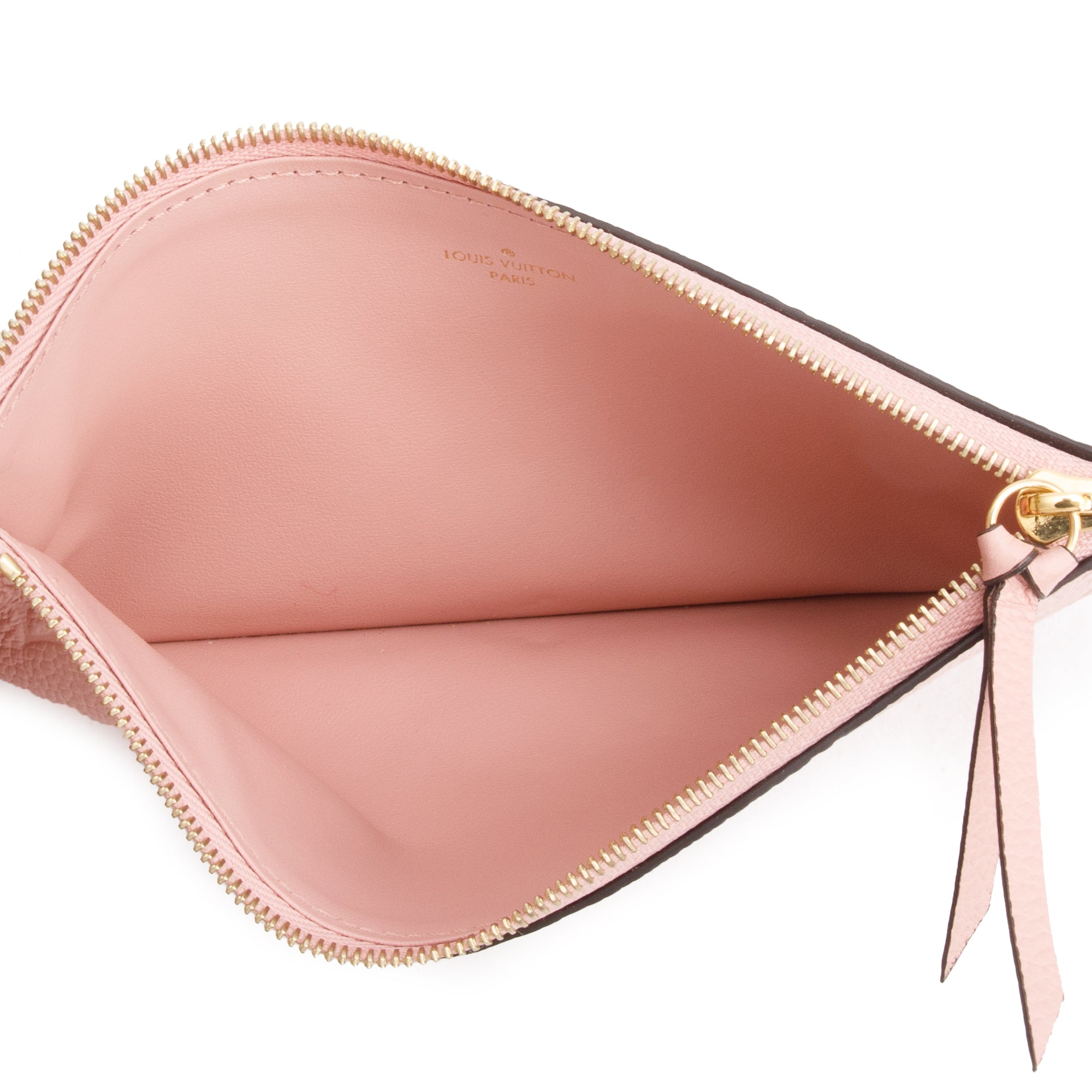 Louis Vuitton 2022 Pink Empreinte Leather Pochette Felicie Zip Pouch Insert
