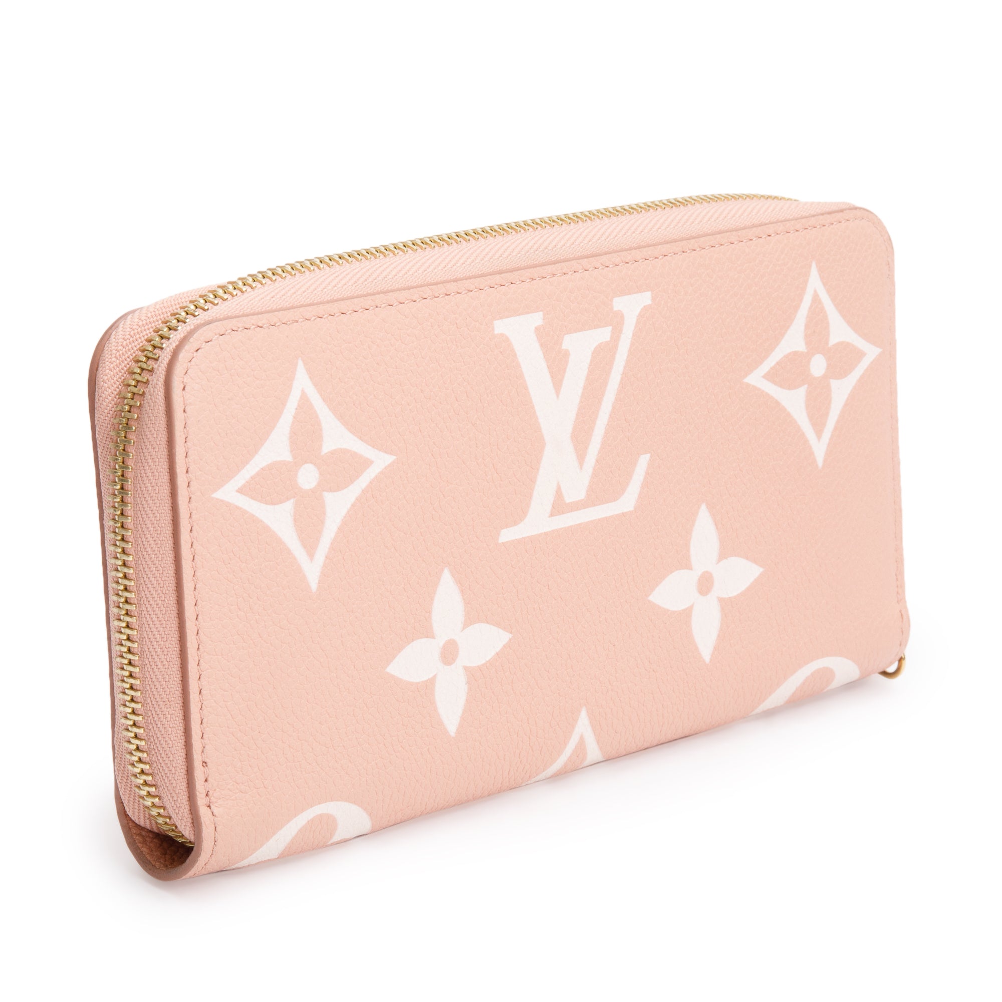 Louis Vuitton 2022 Pink Monogram Giant Bicolor Empreinte Leather Zippy Wallet