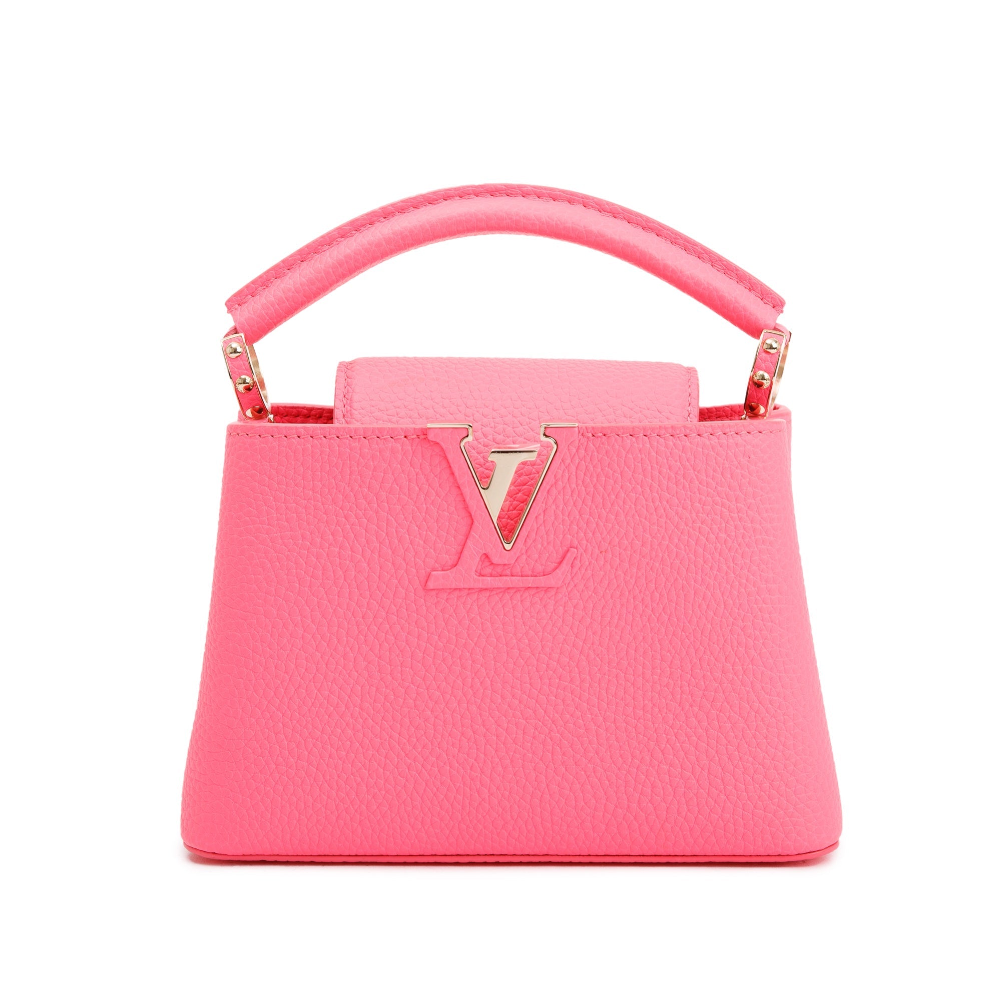 Louis Vuitton 2022 Pink Taurillon Leather Capucines Mini w/ Strap