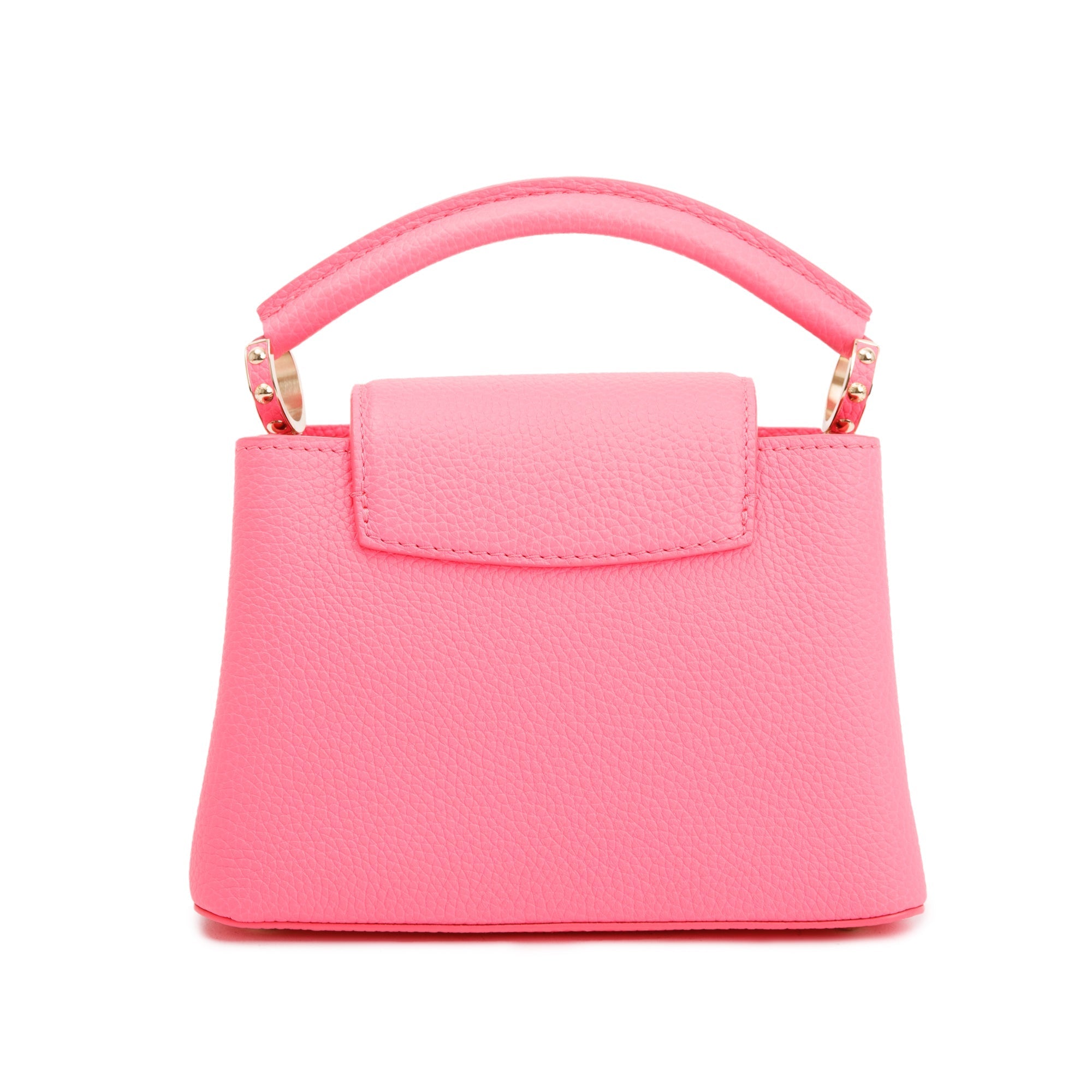 Louis Vuitton 2022 Pink Taurillon Leather Capucines Mini w/ Strap