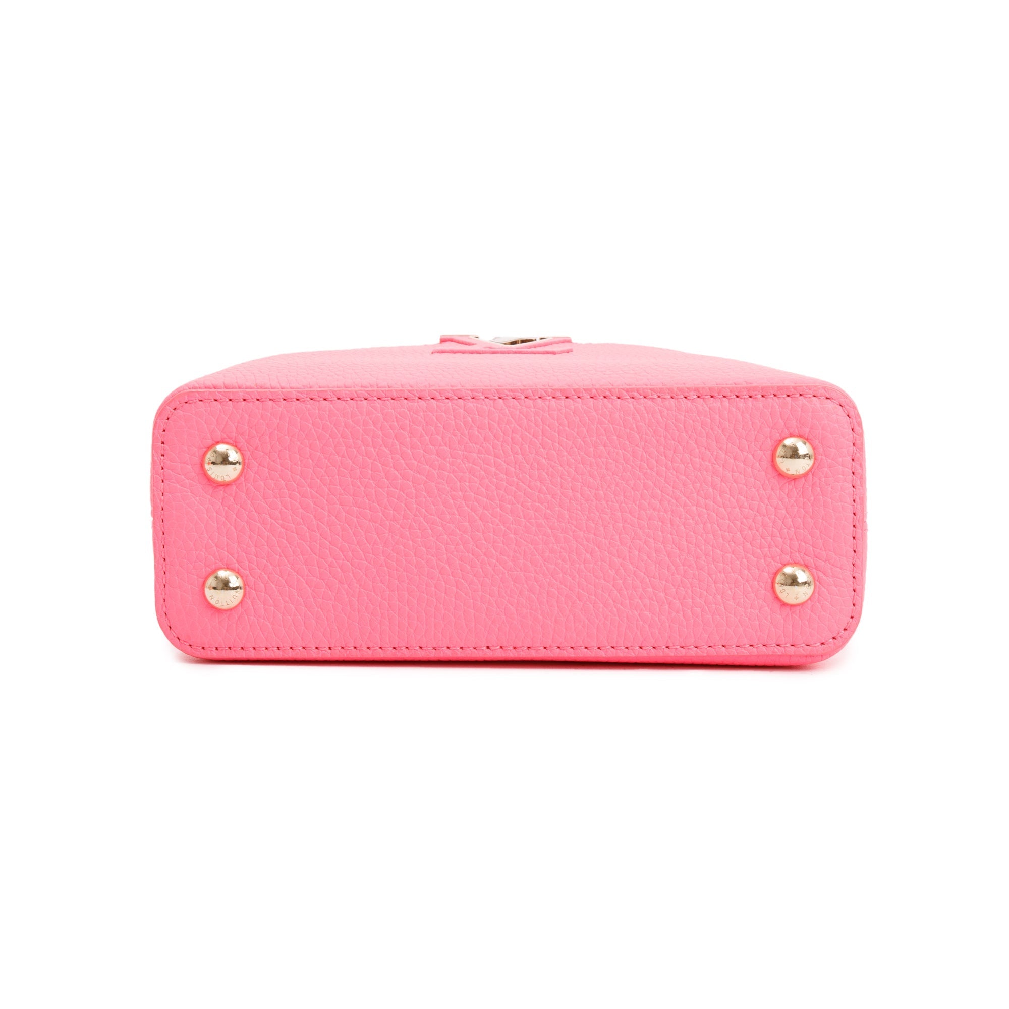 Louis Vuitton 2022 Pink Taurillon Leather Capucines Mini w/ Strap