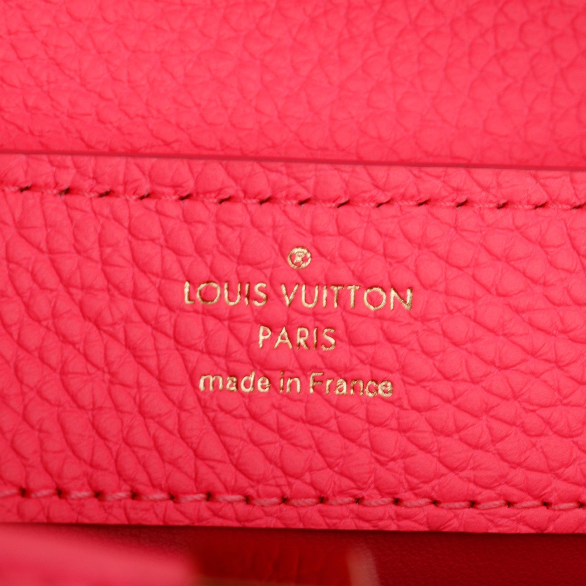 Louis Vuitton 2022 Pink Taurillon Leather Capucines Mini w/ Strap