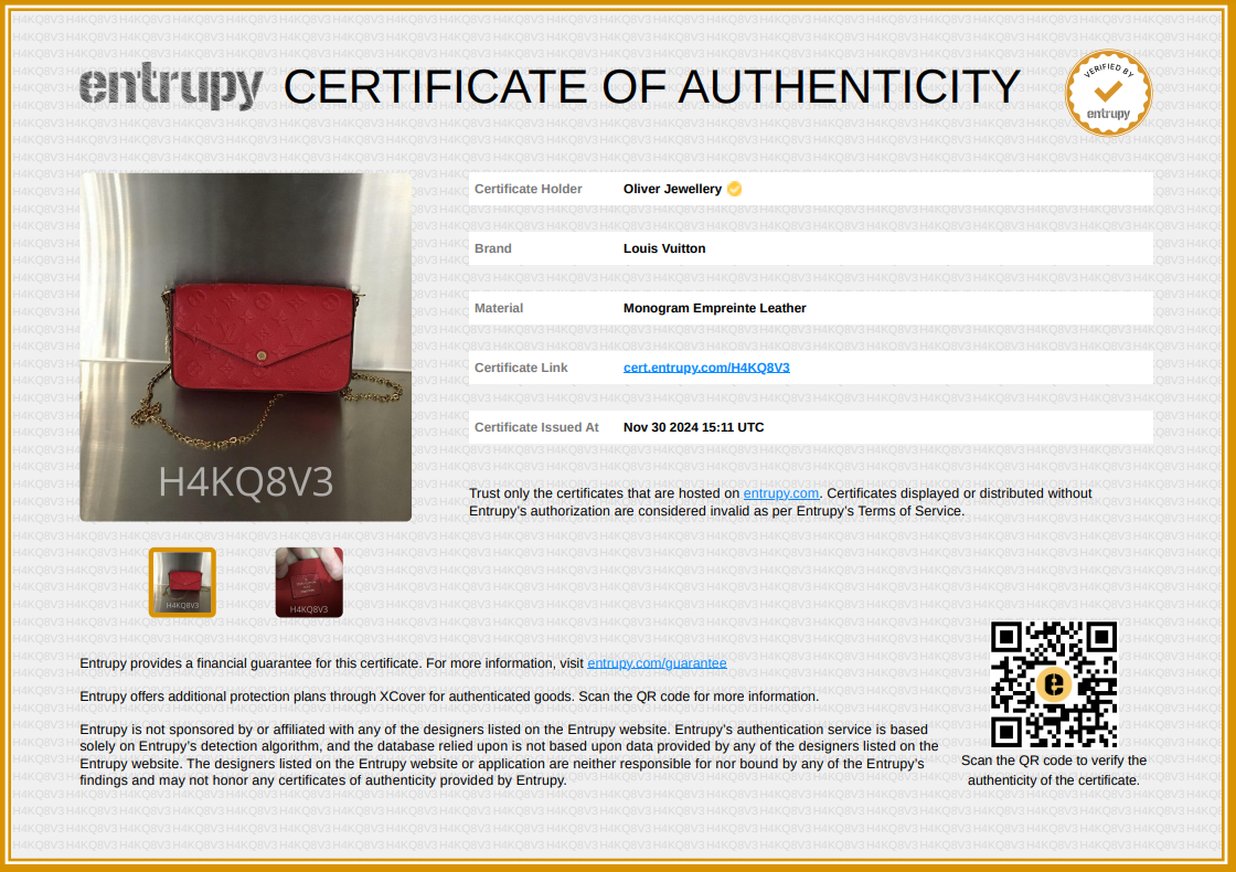 Louis Vuitton 2022 Red Monogram Empreinte Leather Felicie Pochette w/ Insert