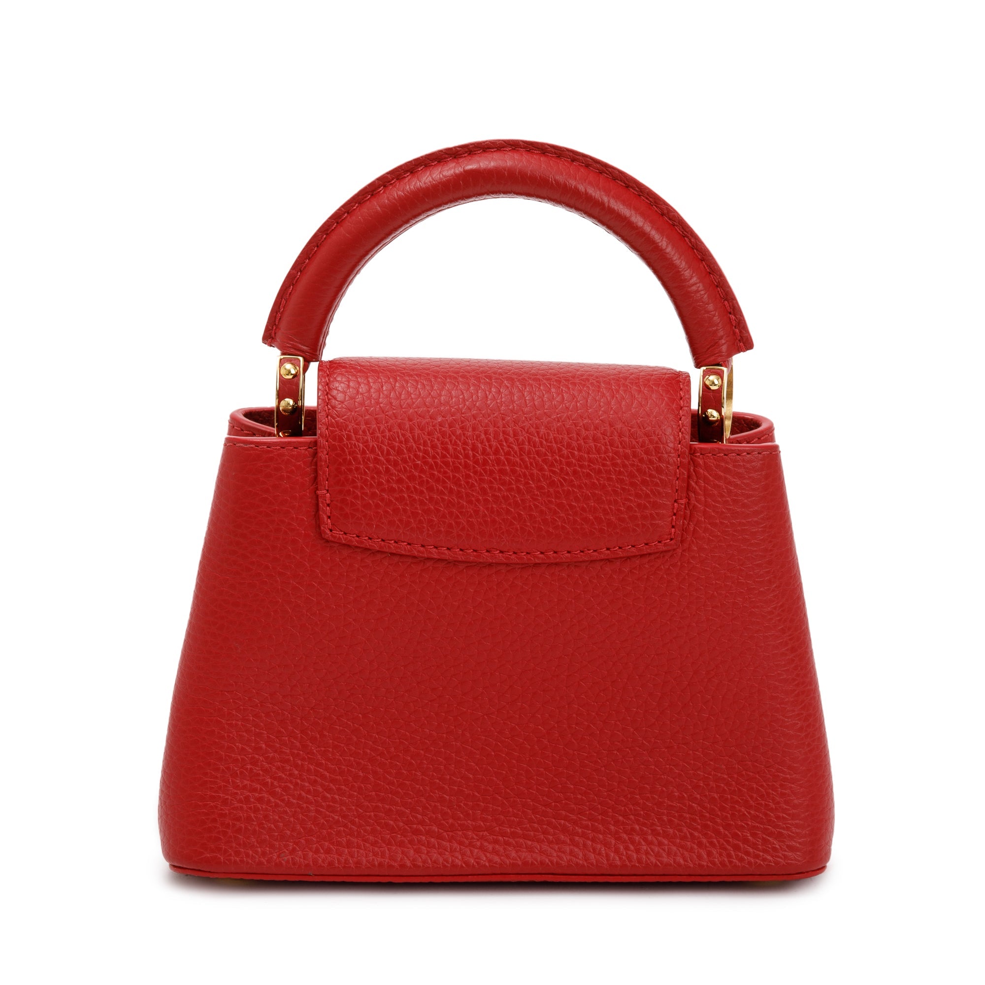 Louis Vuitton 2022 Red Taurillon Leather Capucines Mini w/ Strap