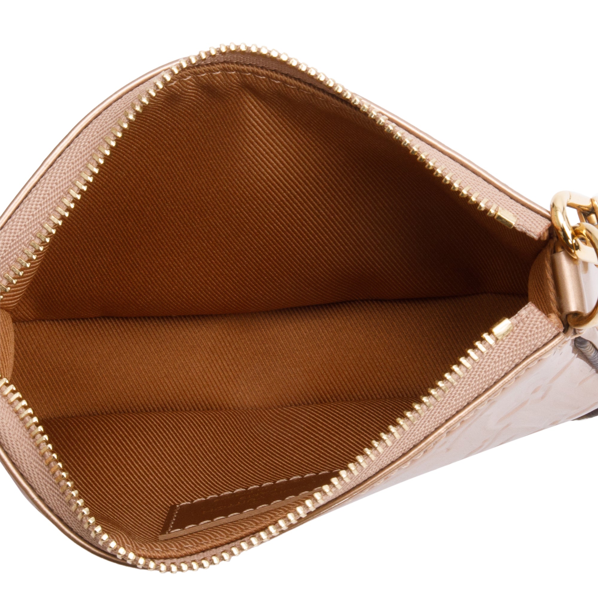 Louis Vuitton 2022 Rose Gold Monogram Vernis Leather Mini Pochette Accessoires w/ Box