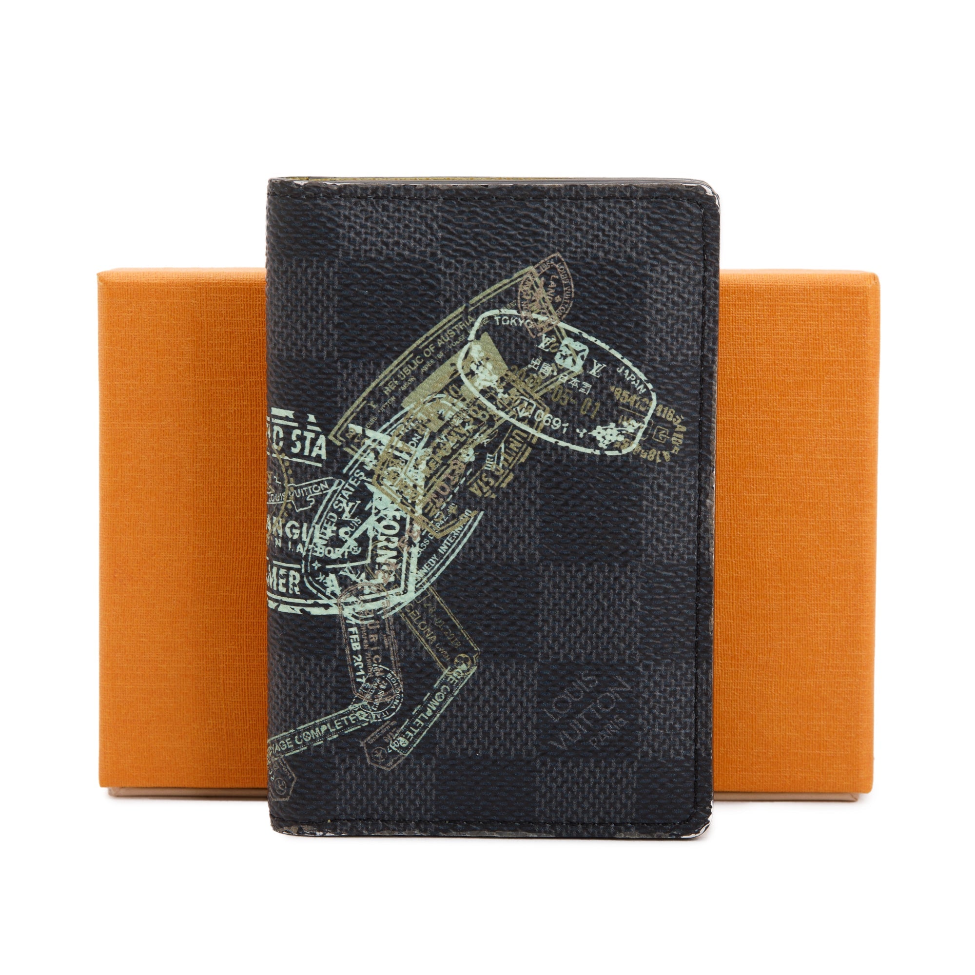 Louis Vuitton 2022 Stamps Animal Damier Graphite Pocket Organizer w/ Box & Receipt