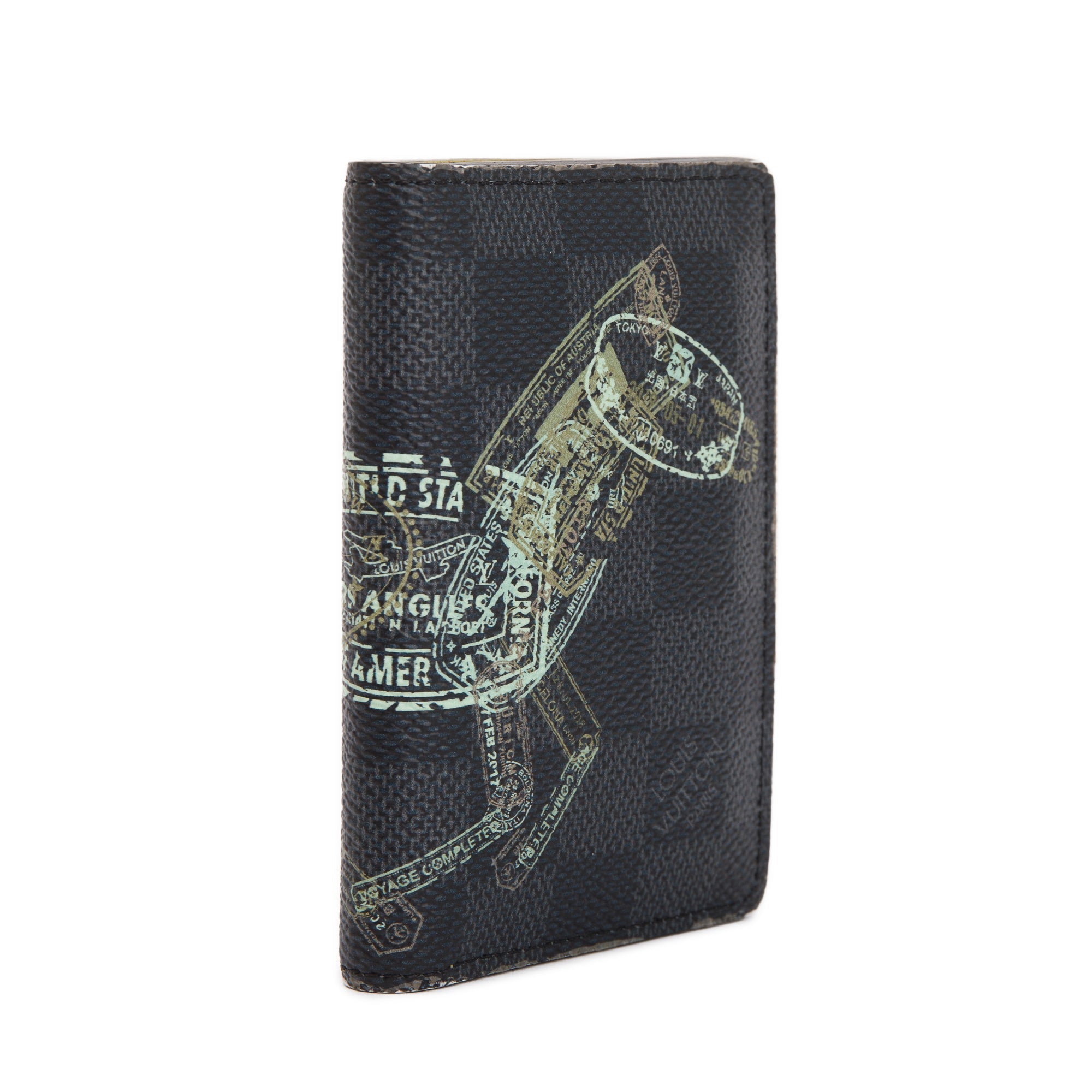 Louis Vuitton 2022 Stamps Animal Damier Graphite Pocket Organizer w/ Box & Receipt