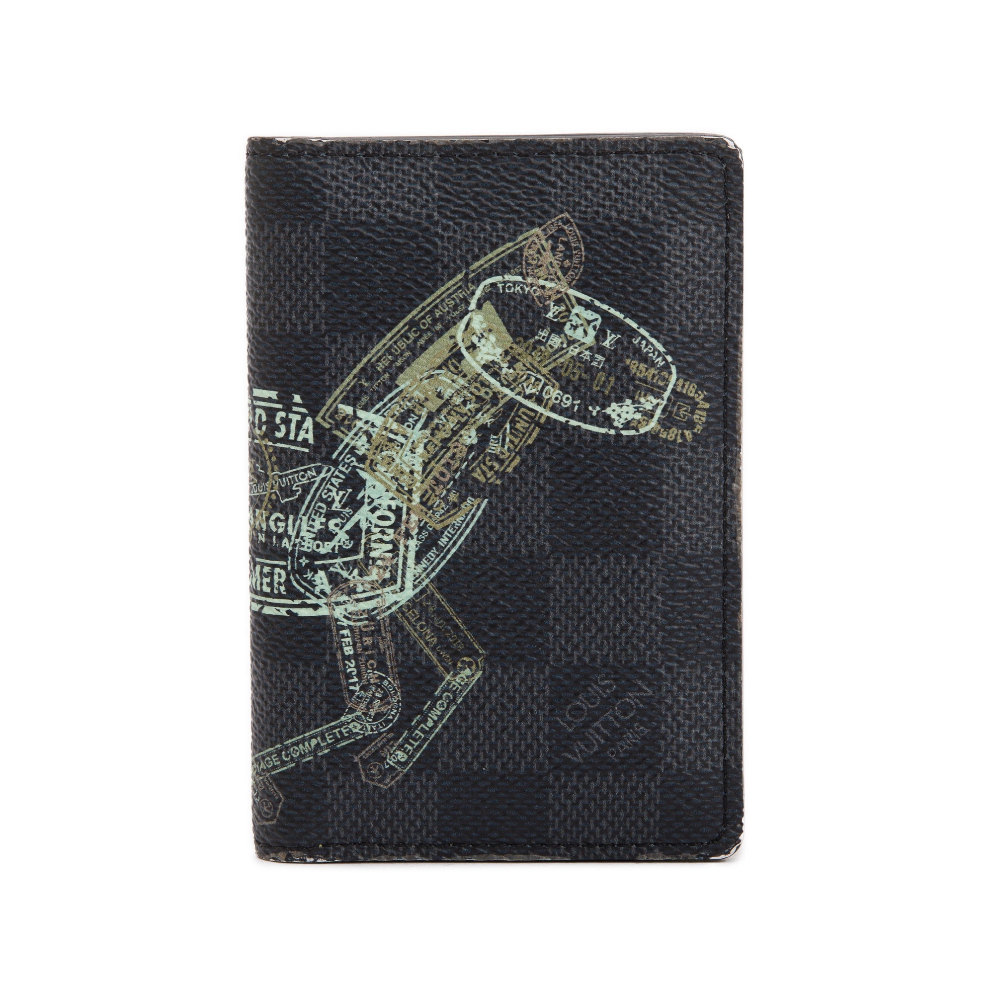 Louis Vuitton 2022 Stamps Animal Damier Graphite Pocket Organizer w/ Box & Receipt