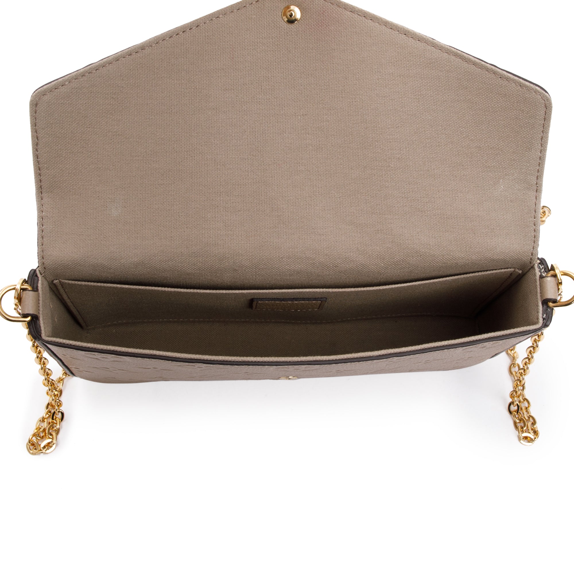 Louis Vuitton 2022 Turtledove Empreinte Leather Felicie Pochette Bag w/ Box & Inserts