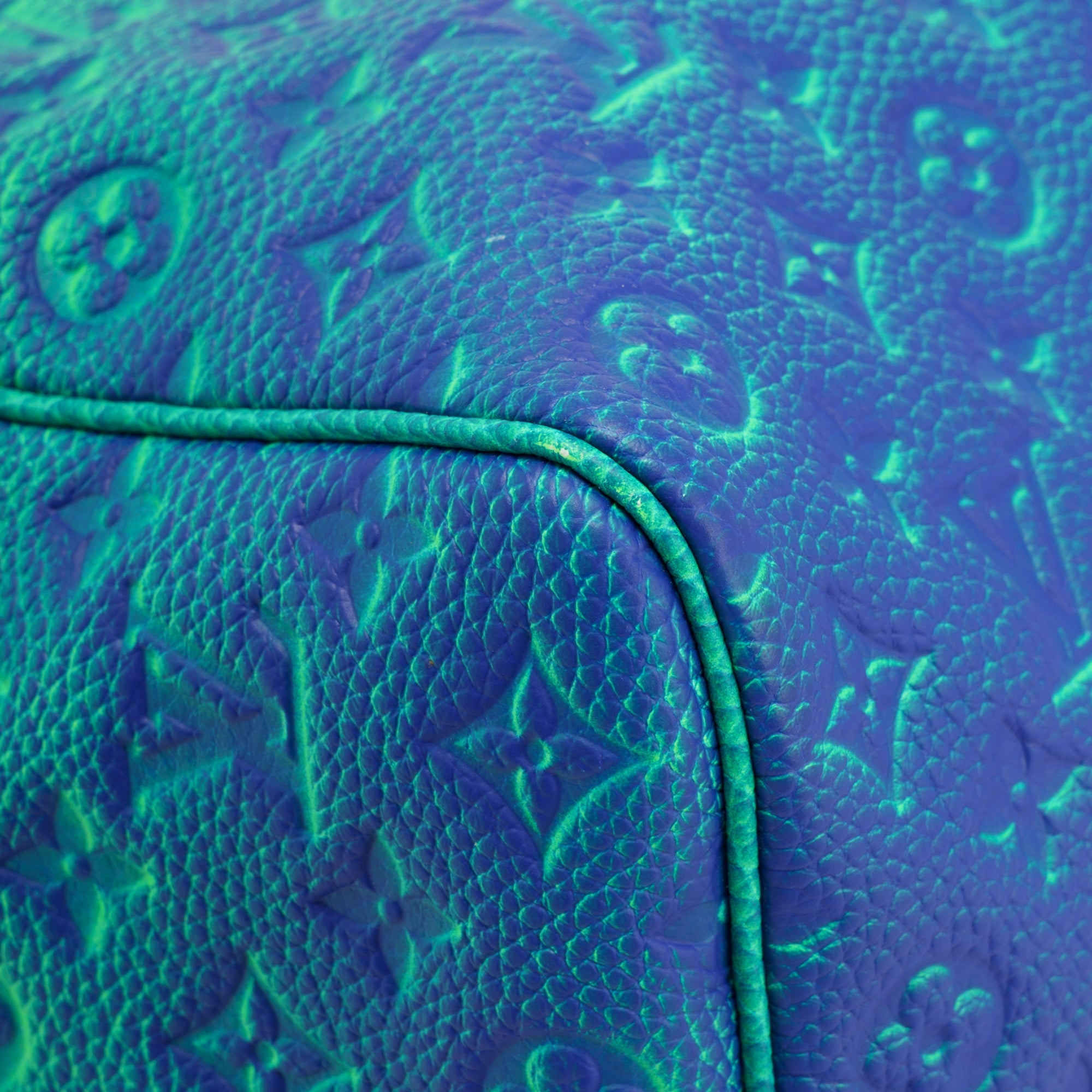 Louis Vuitton Virgil Abloh Keepall 50 Taurillon Leather Illusion Green/Blue