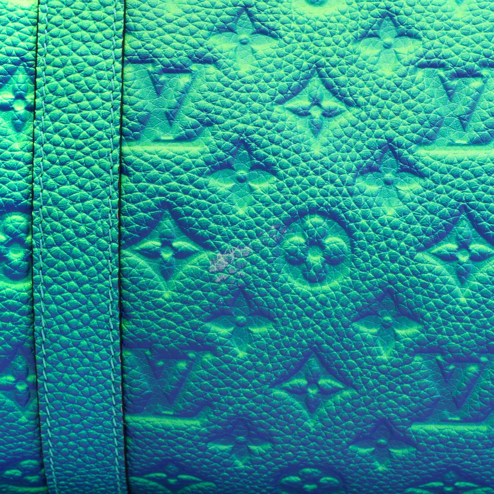 Louis Vuitton Virgil Abloh Blue And Green Monogram Illusion
