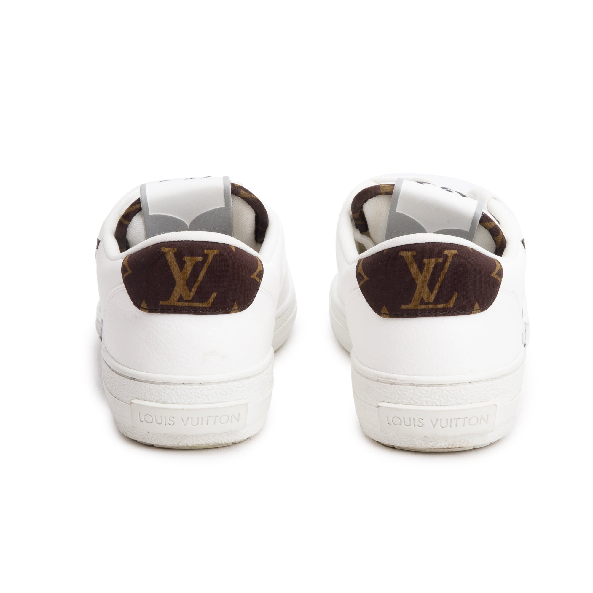 Louis Vuitton 2022 White Calfskin Leather Charlie Trainer Sneakers, Size 38 w/ Box