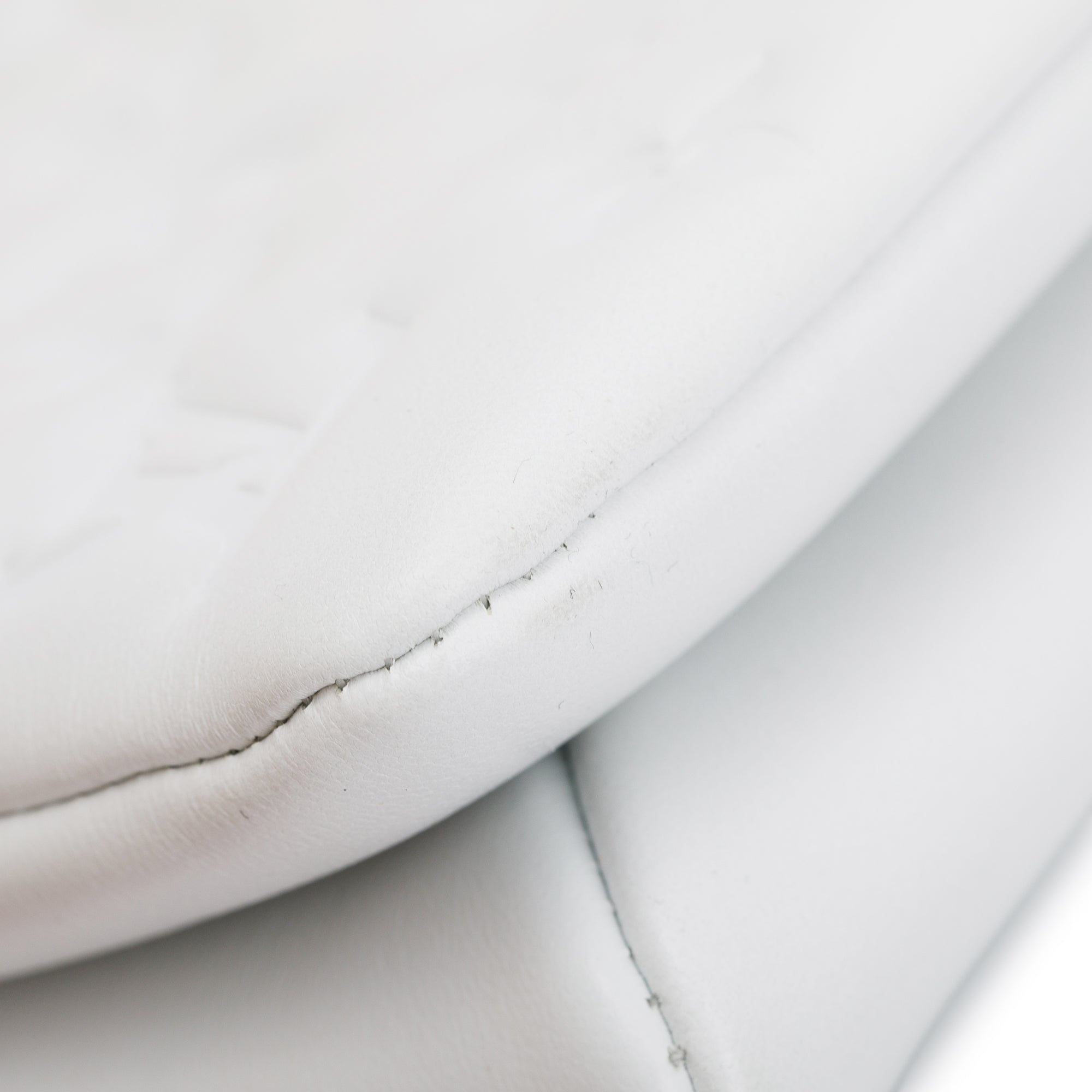 Louis Vuitton 2022 White Monogram Embossed Lambskin Leather Coussin BB