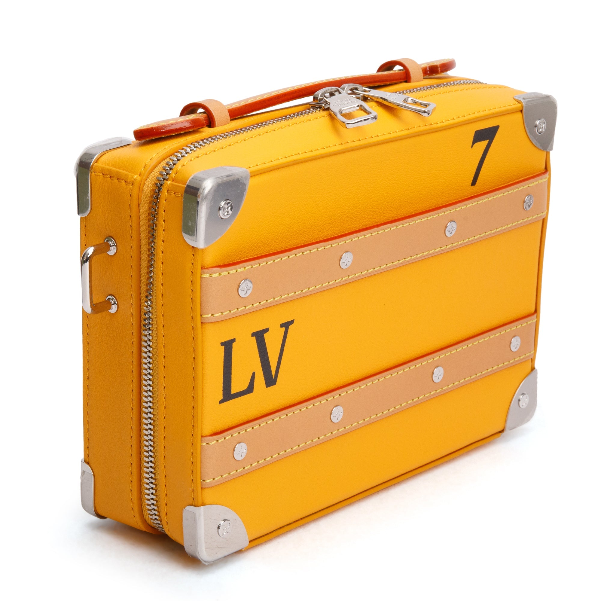 Louis Vuitton 2022 Yellow Leather Handle Soft Trunk Bag w/ Box