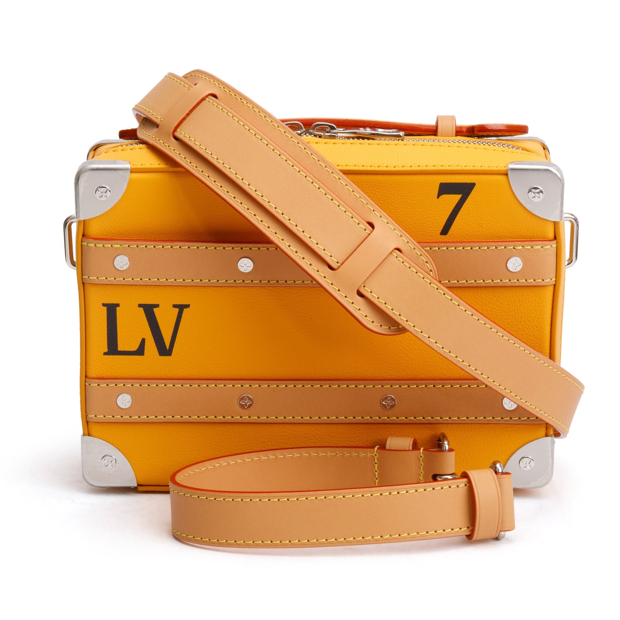 Louis Vuitton 2022 Yellow Leather Handle Soft Trunk Bag w/ Box