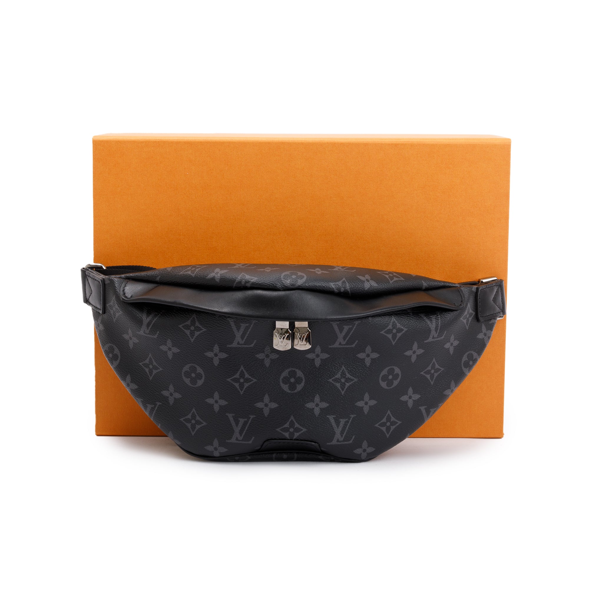 Louis Vuitton 2023 Black Monogram Eclipse Discovery Bumbag PM w/ Box & Receipt