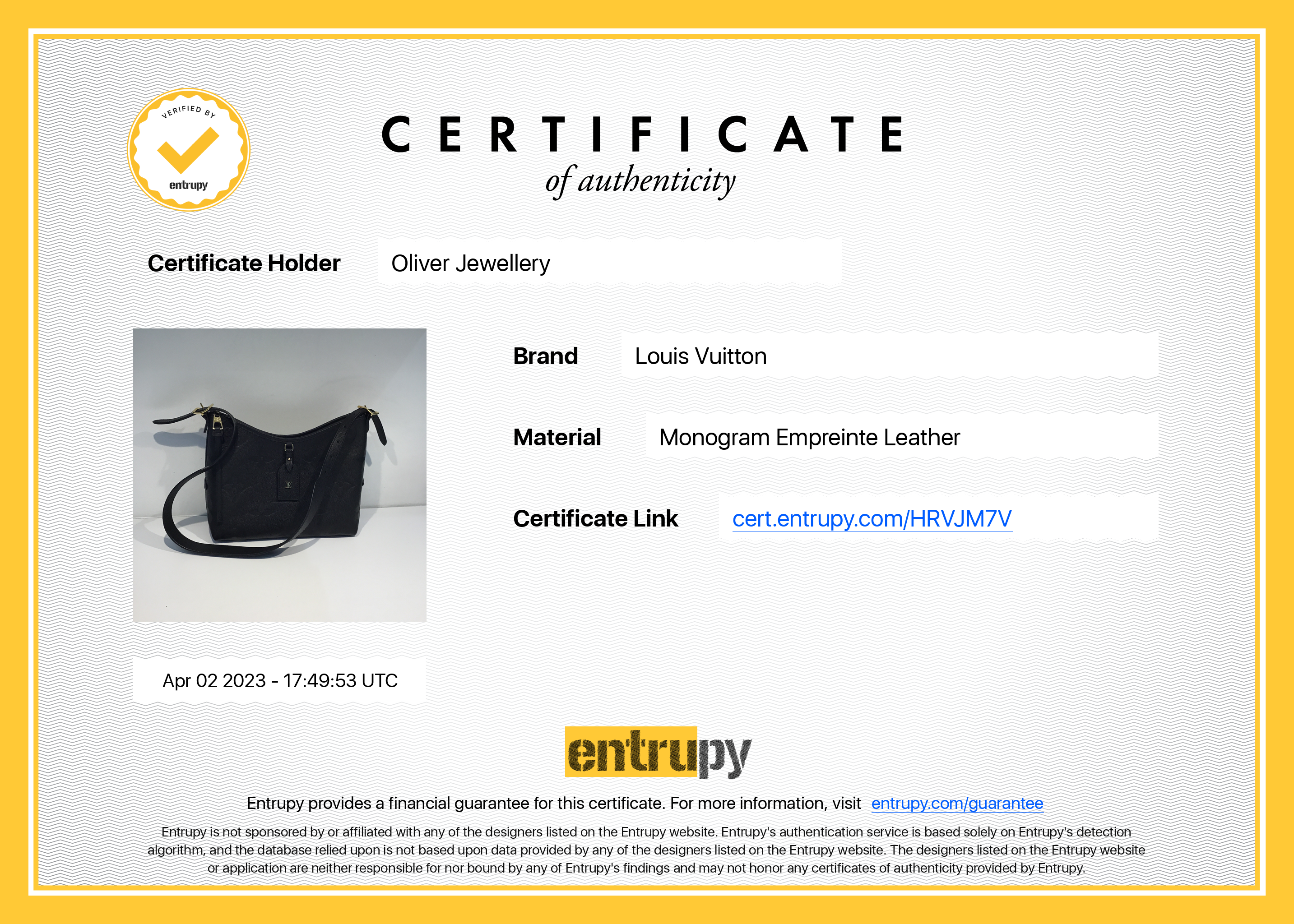 Louis Vuitton 2023 Black Monogram Empreinte CarryAll PM w/ Box