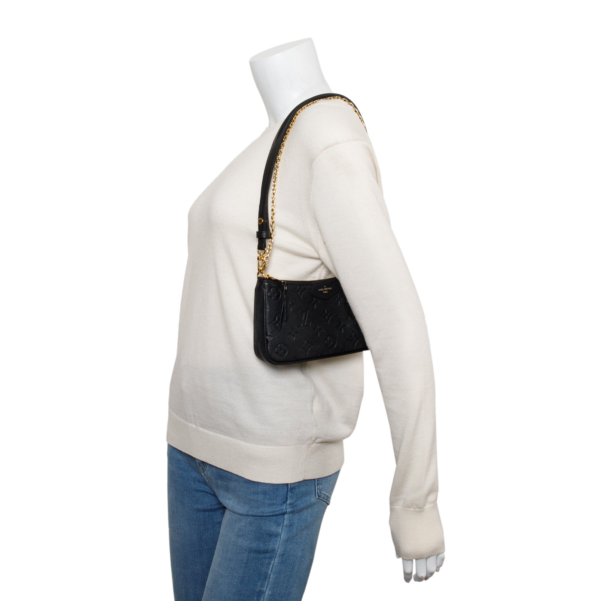 Louis Vuitton 2023 Black Monogram Empreinte Easy Pouch w/ Box & Receipt