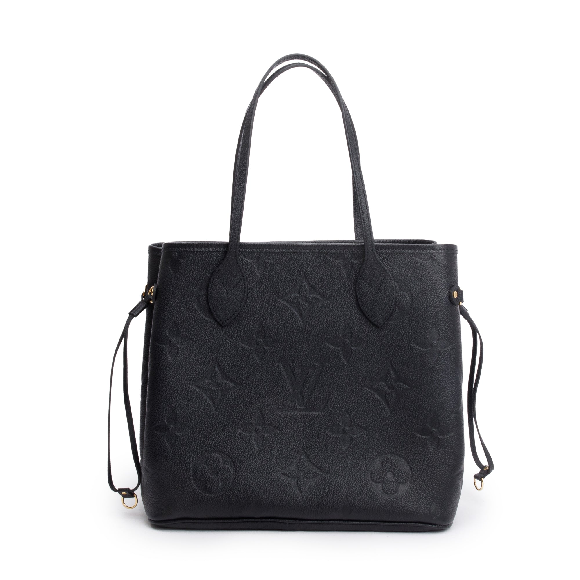 Louis Vuitton 2023 Black Monogram Empreinte Leather Neverfull MM w/ Pouch