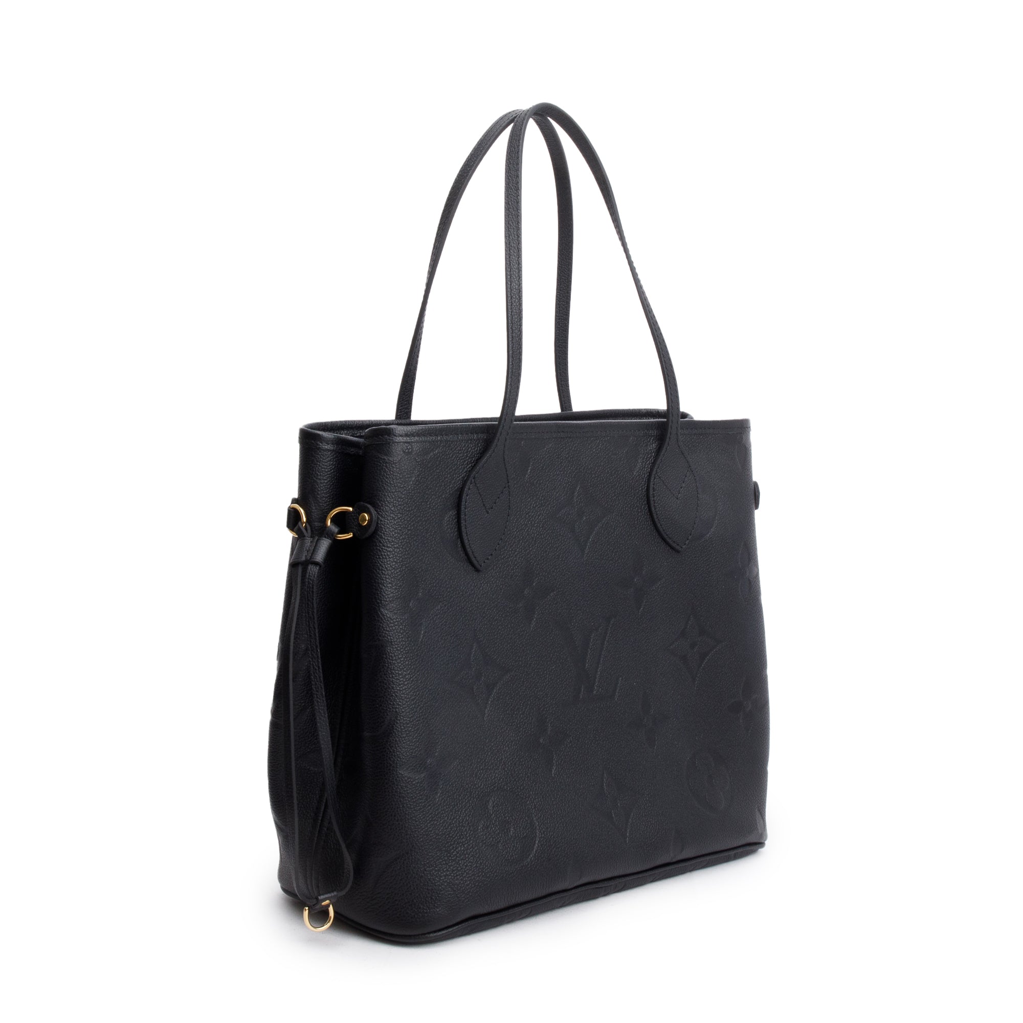 Louis Vuitton 2023 Black Monogram Empreinte Leather Neverfull MM w/ Pouch