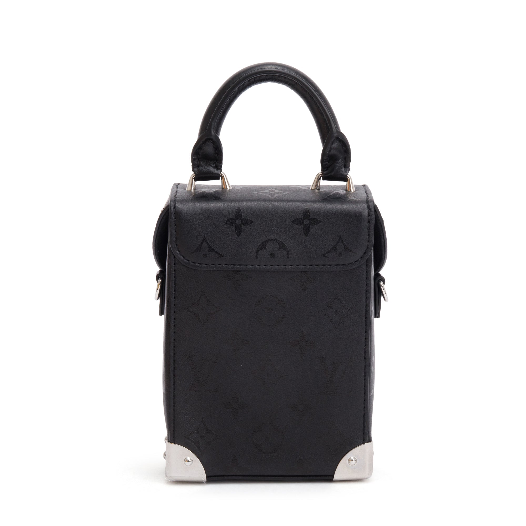 Louis Vuitton 2023 Black Monogram Print Calfskin Leather Camera Box w/ Strap & Box