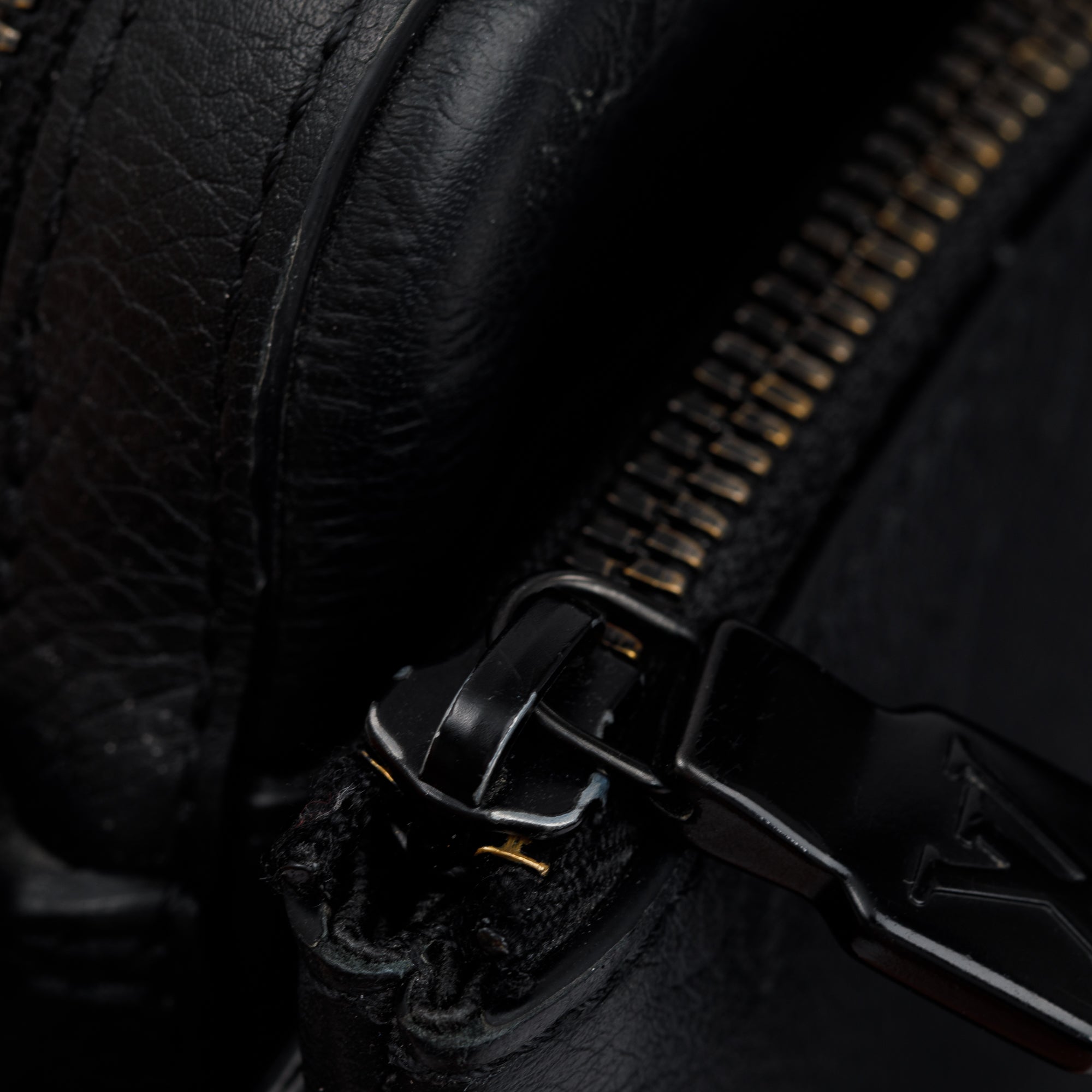 Louis Vuitton 2023 Black Monogram Shadow Embossed Calfskin Leather Trio Messenger Bag w/ Box