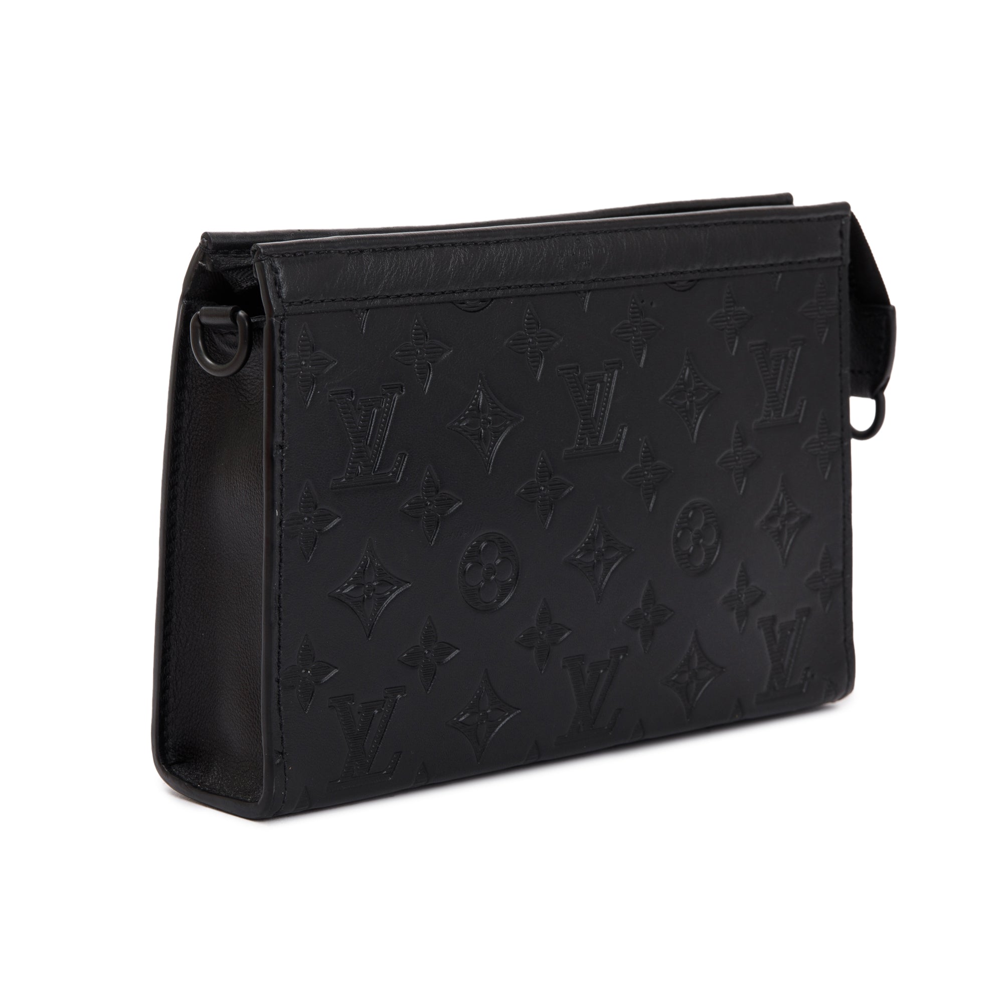 Louis Vuitton 2023 Black Monogram Shadow Gaston Wearable Wallet w/ Box