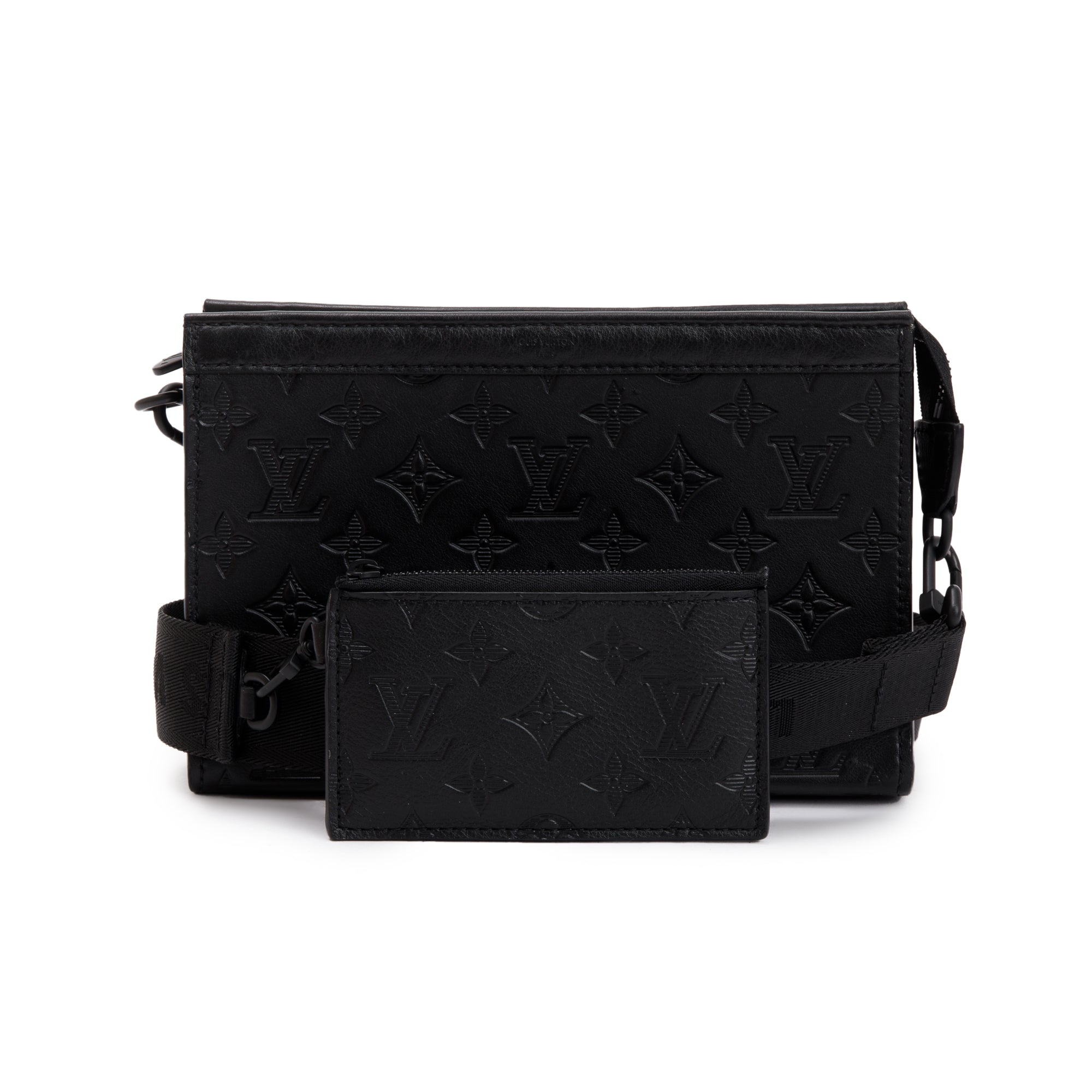 Louis Vuitton 2023 Black Monogram Shadow Gaston Wearable Wallet w/ Box
