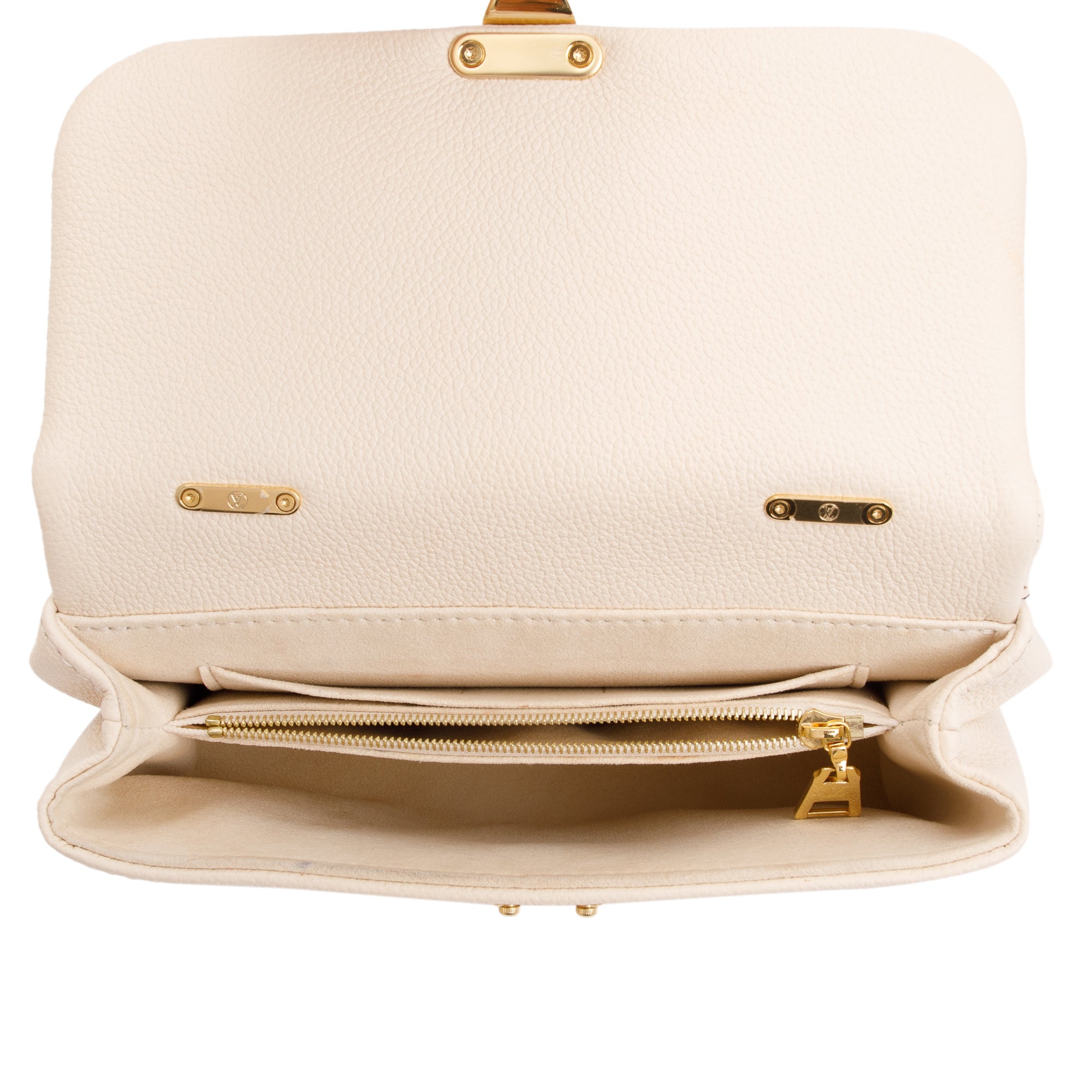 Louis Vuitton 2023 Creme Monogram Empreinte Leather Madeleine BB w/ Strap, Box & Receipt