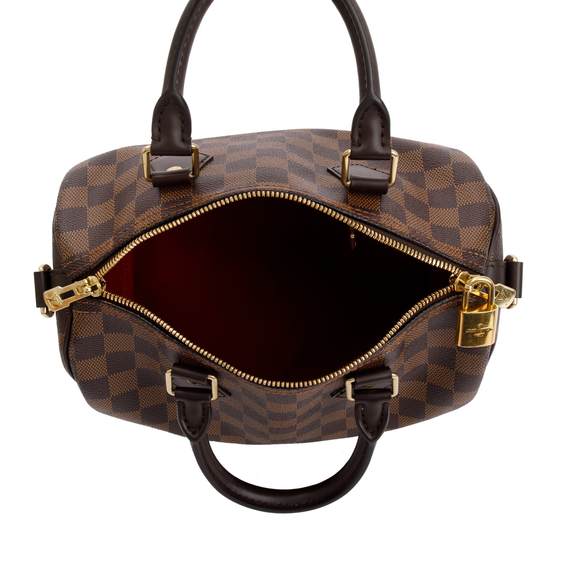 Louis Vuitton 2023 Damier Ebene Speedy Bandouliere 25 w/ Strap, Box & Receipt