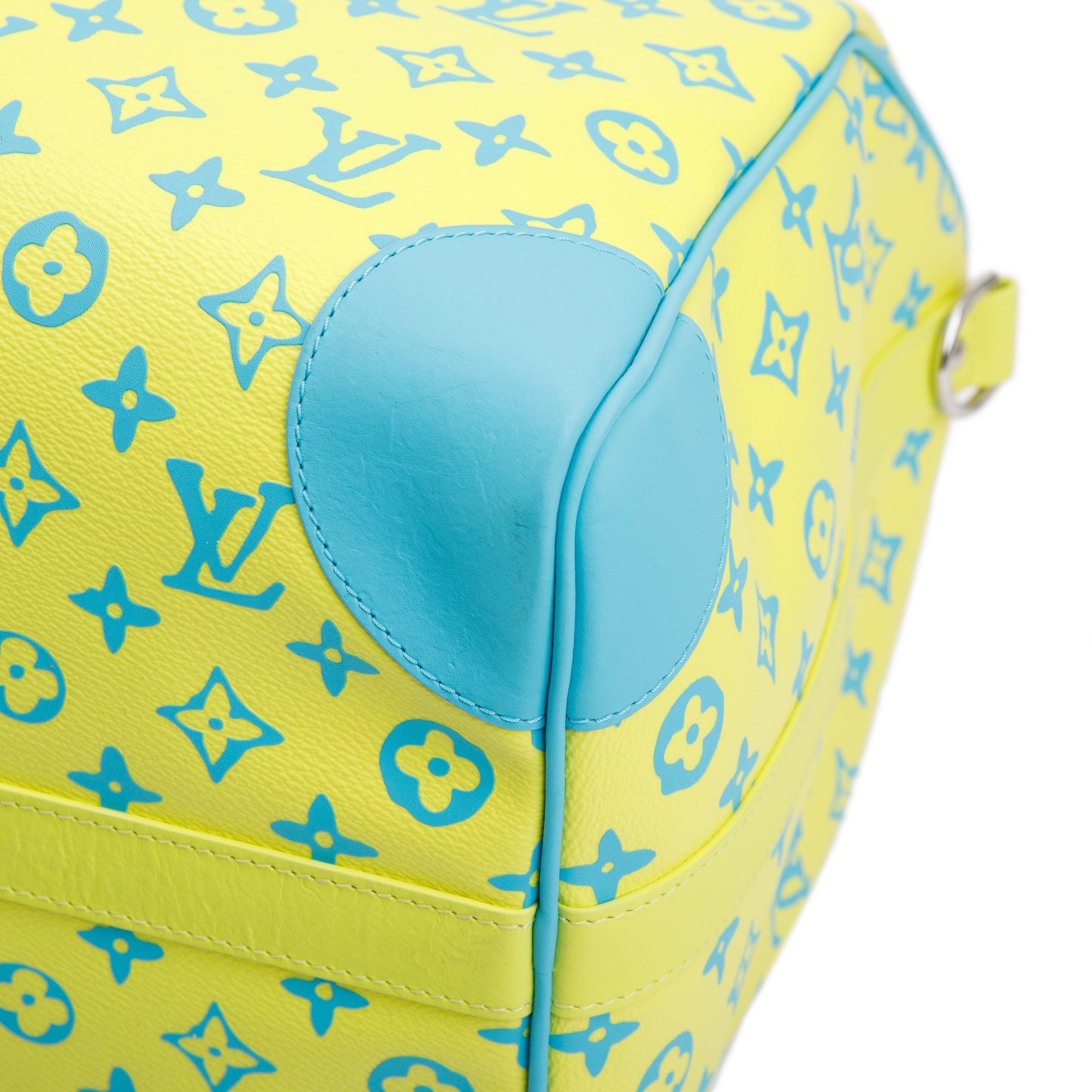 Louis Vuitton 2023 Lime Monogram Playground Keepall Bandouliere 50