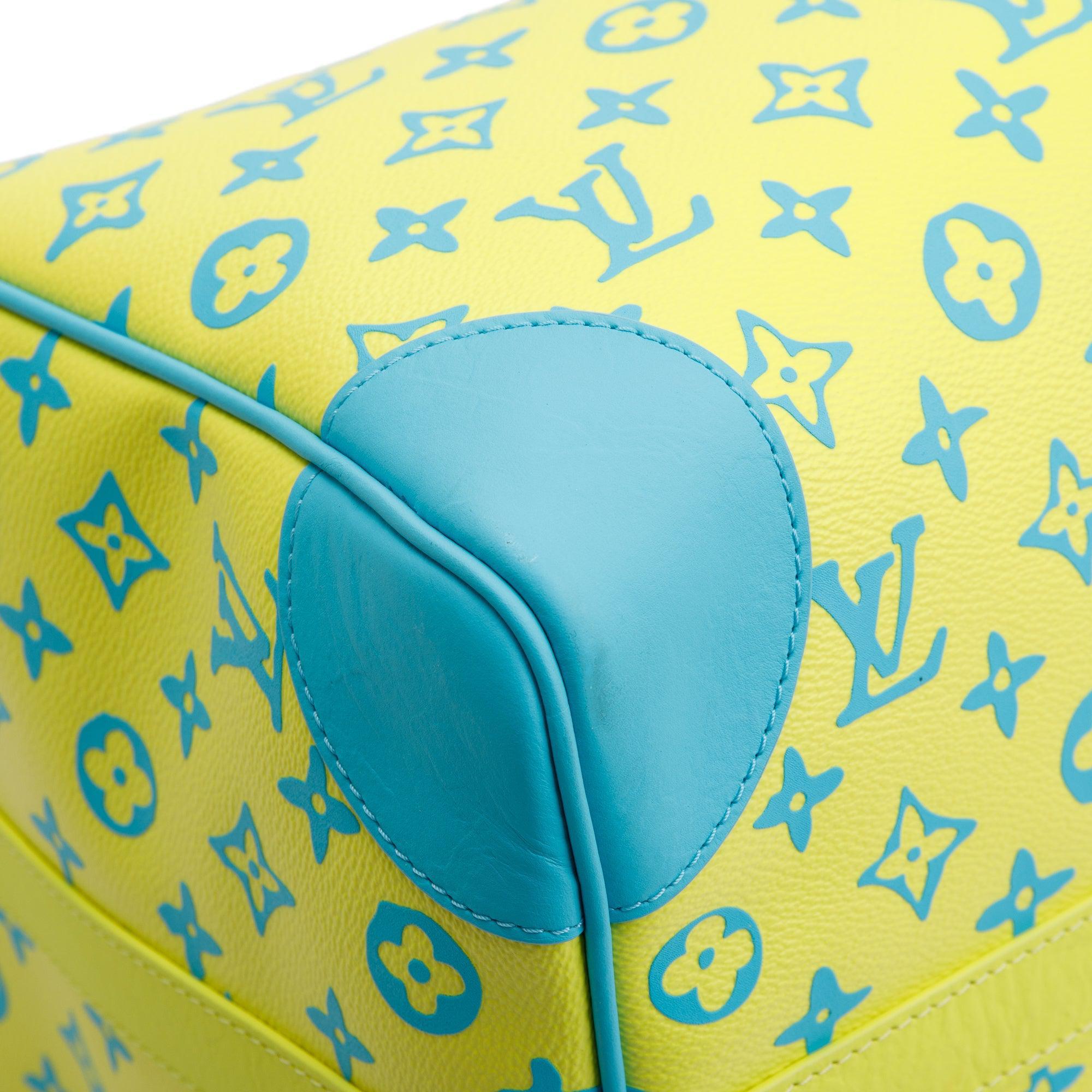 Louis Vuitton 2023 Lime Monogram Playground Keepall Bandouliere 50