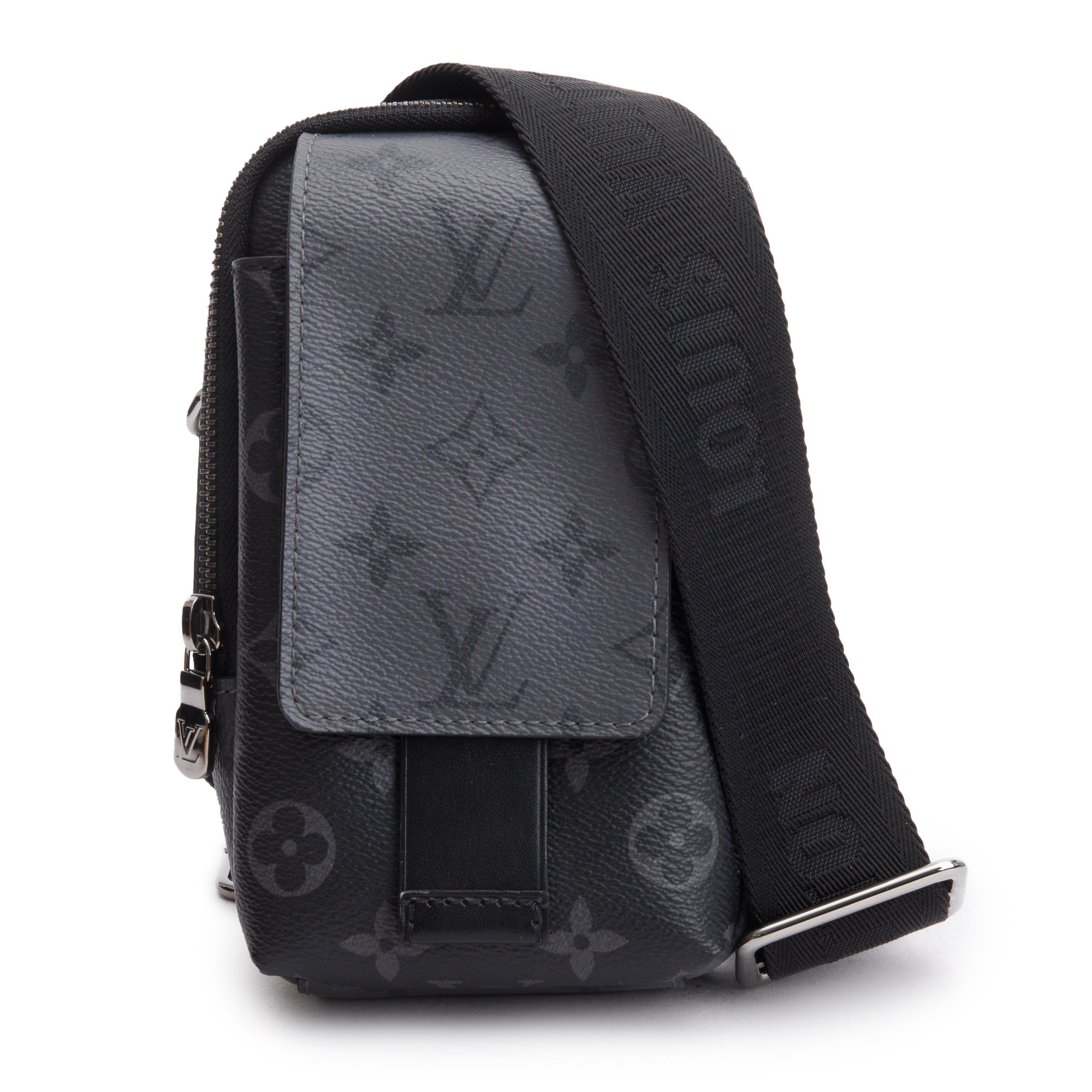 Louis Vuitton 2023 Monogram Eclipse Double Phone Pouch NM w/ Strap, Box & Receipt