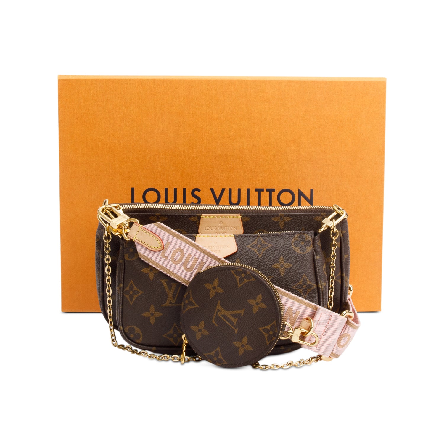 Louis Vuitton 2023 Monogram Rose Multi-Pochette Accessoires w/ Box & Receipt