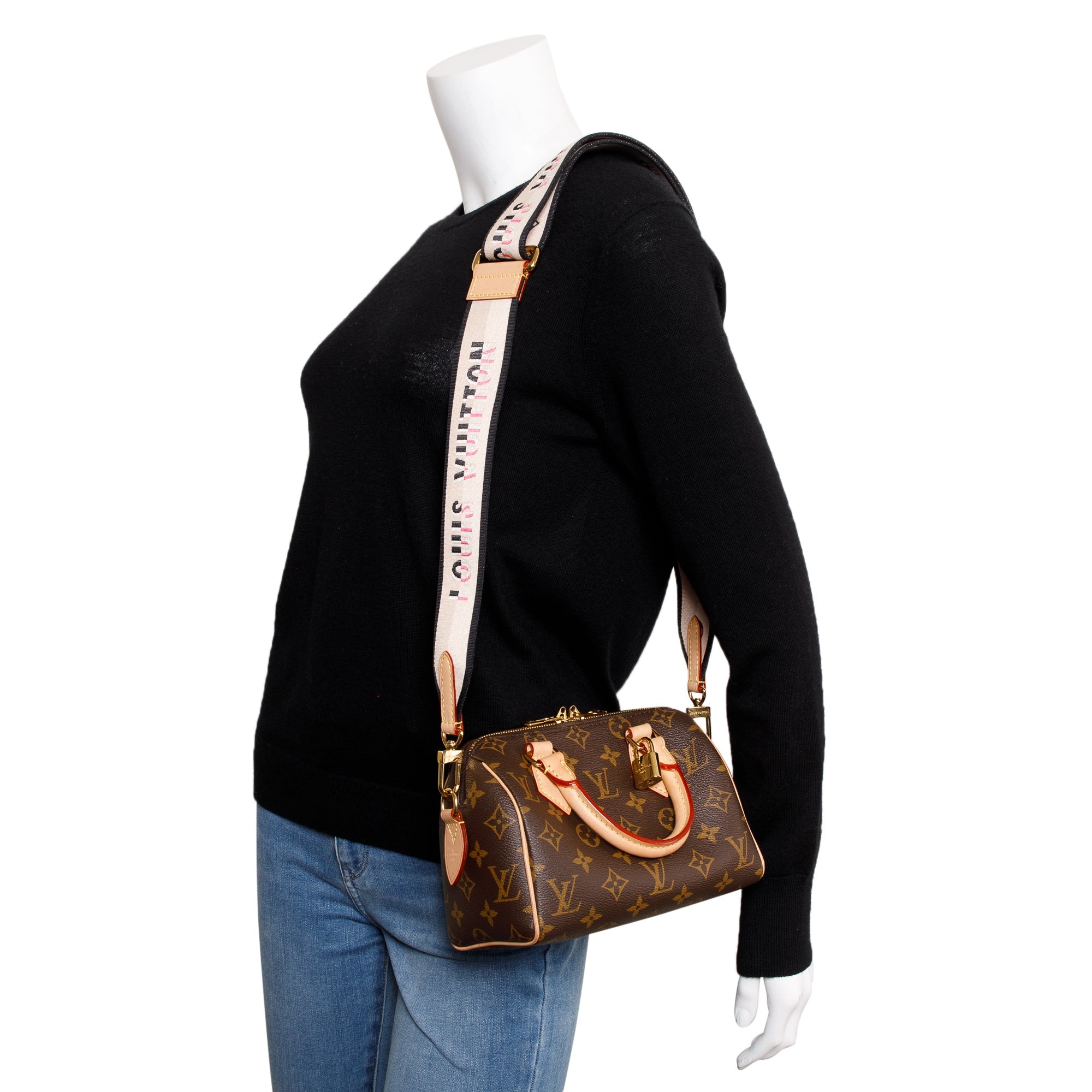 Louis Vuitton 2023 Monogram Speedy Bandouliere 20 w/ Strap, Box & Receipt