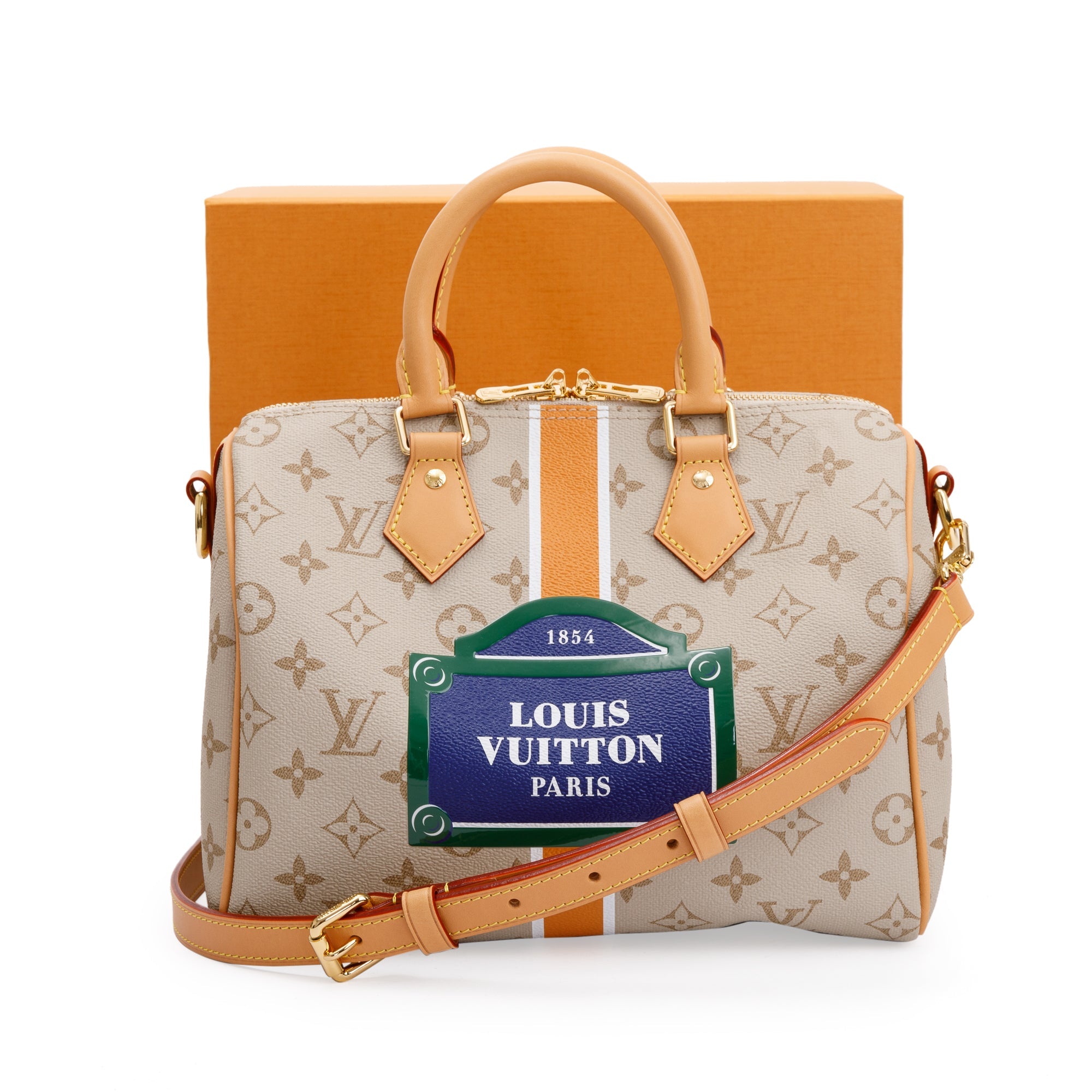 Louis Vuitton 2023 Monopaname Speedy Bandouliere 25 w/ Strap & Box