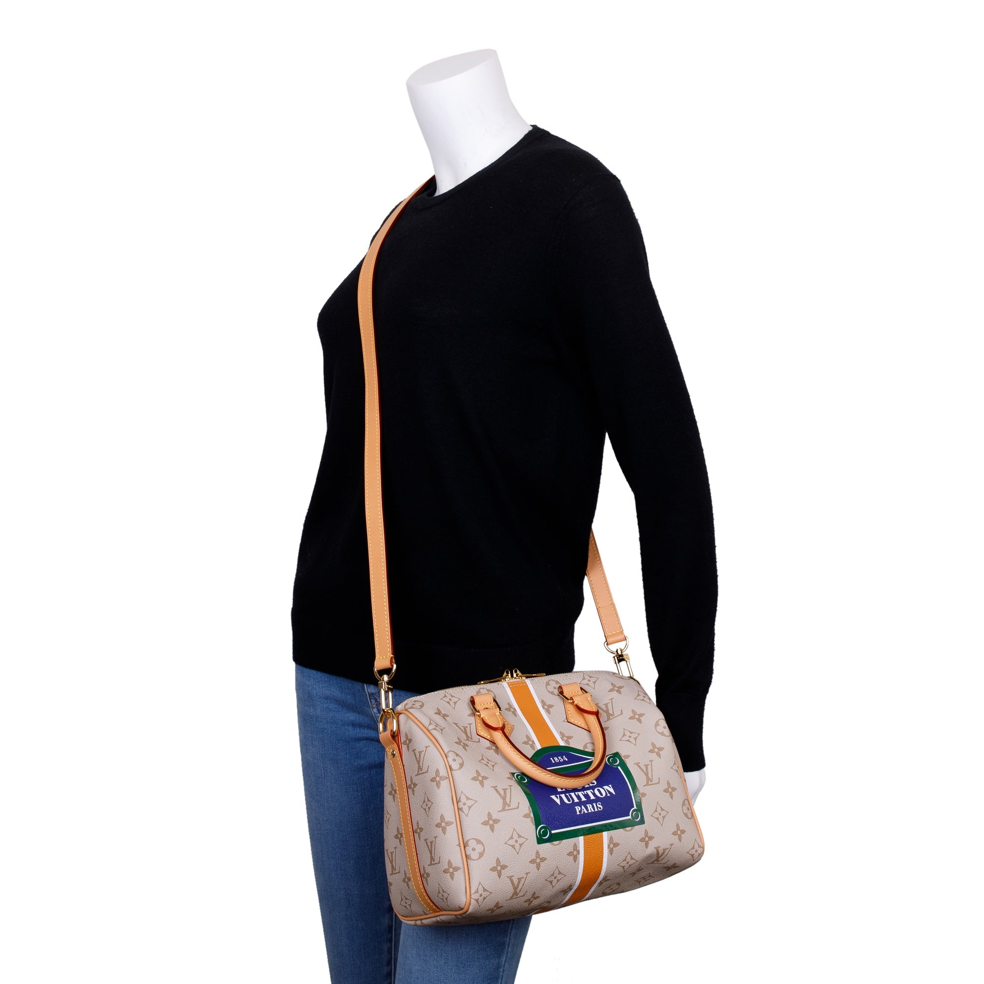 Louis Vuitton 2023 Monopaname Speedy Bandouliere 25 w/ Strap & Box